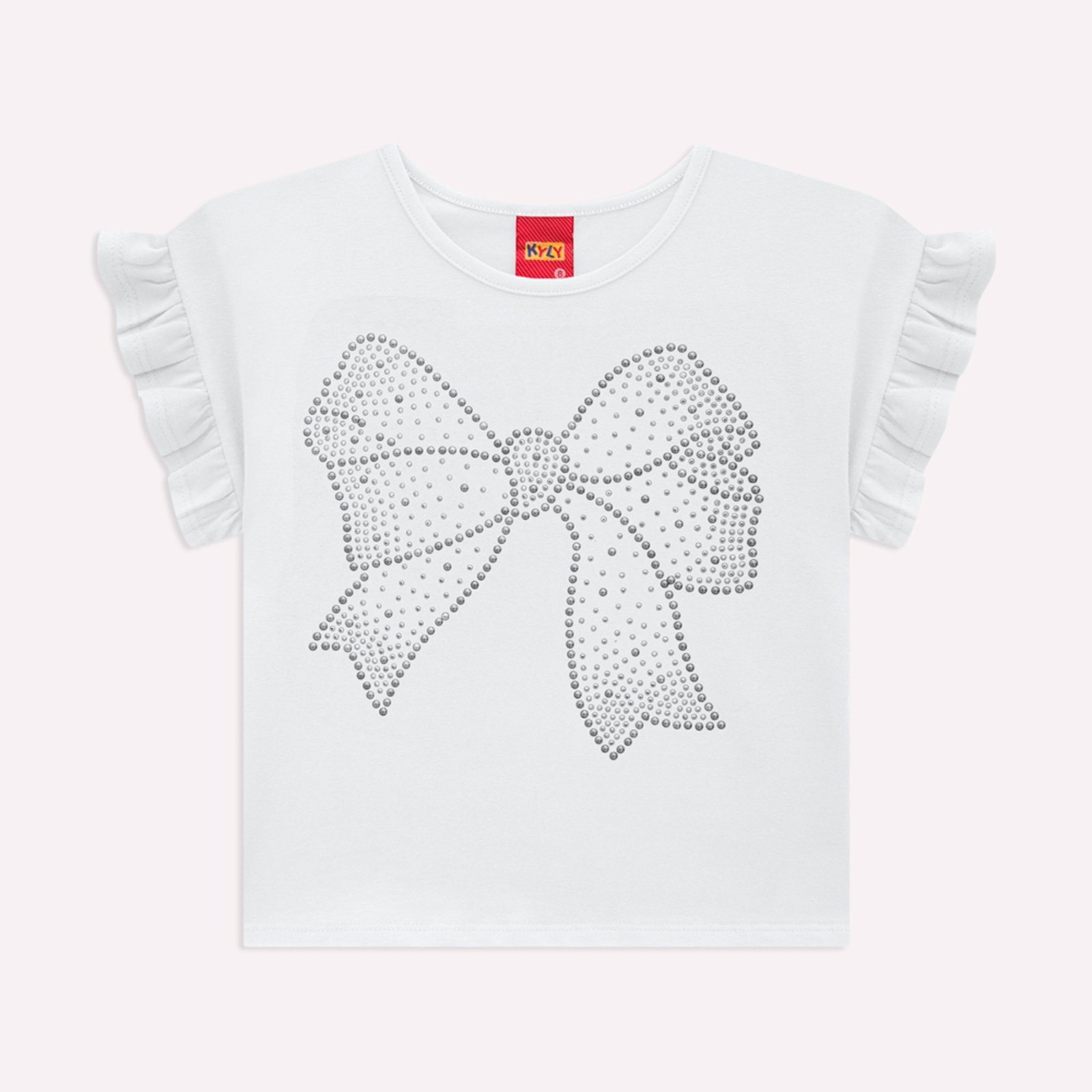 Vista 2 Infantil - Blusa Menina com Strass Kyly rosa Kyly rosa