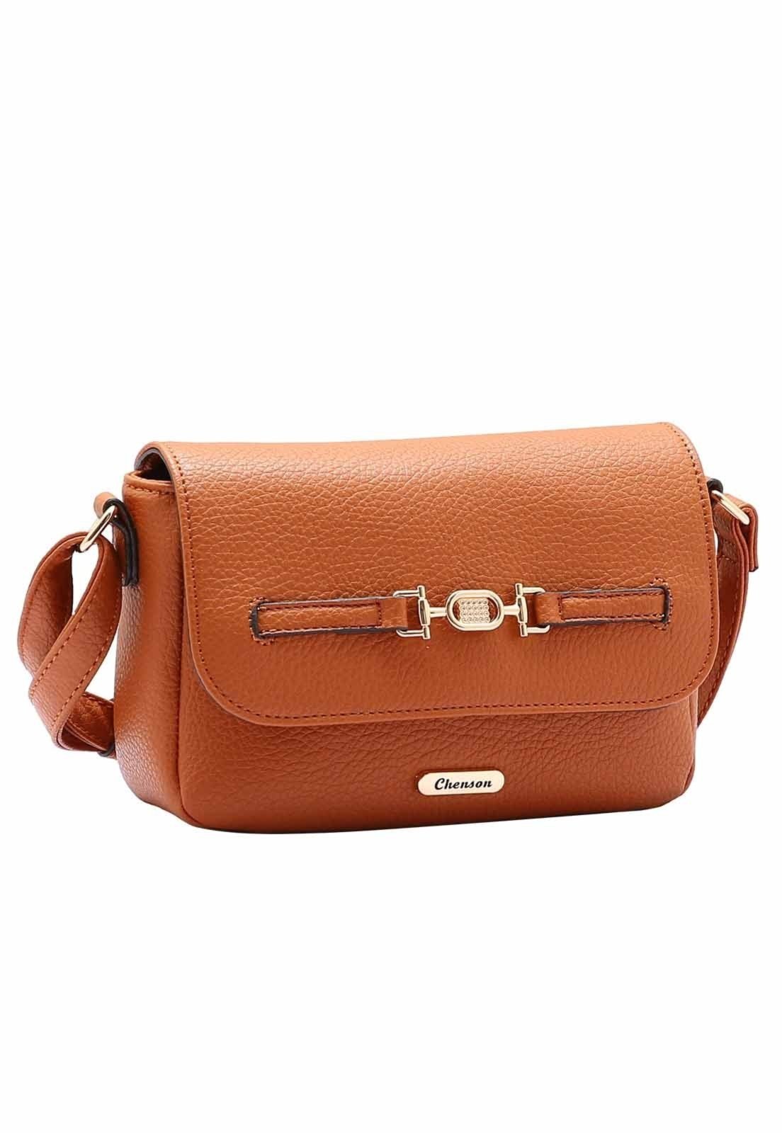 Bolsa Feminina Chenson Original Minimalista Transversal Whisky 3485021