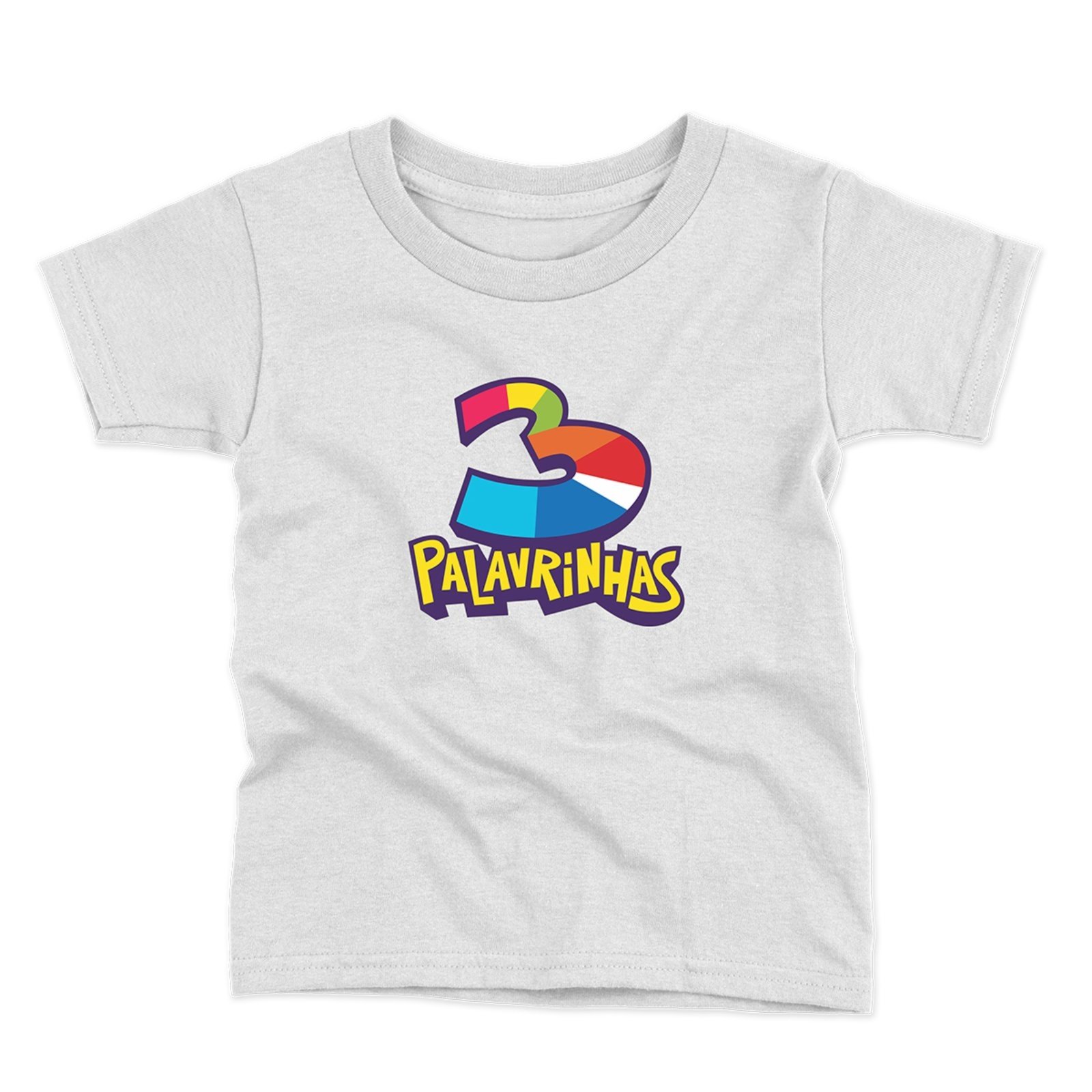 Infantil – Camiseta Menino ou Menina Manga Curta Estampada Algodão Conforto Moda Verão Personagens 3 Palavrinhas Colorido