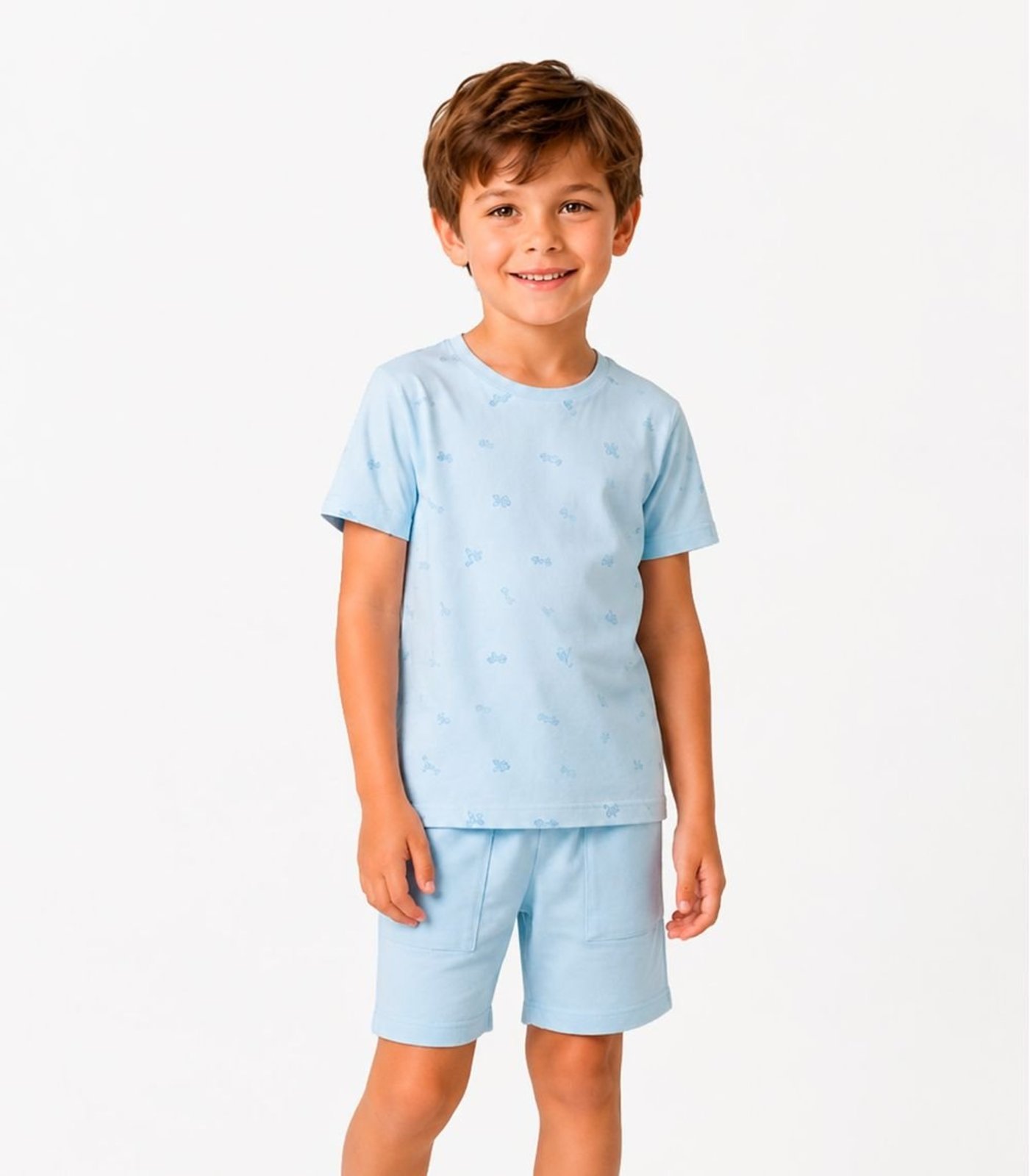 Infantil - Conjunto Camiseta Com Bermuda Select Azul