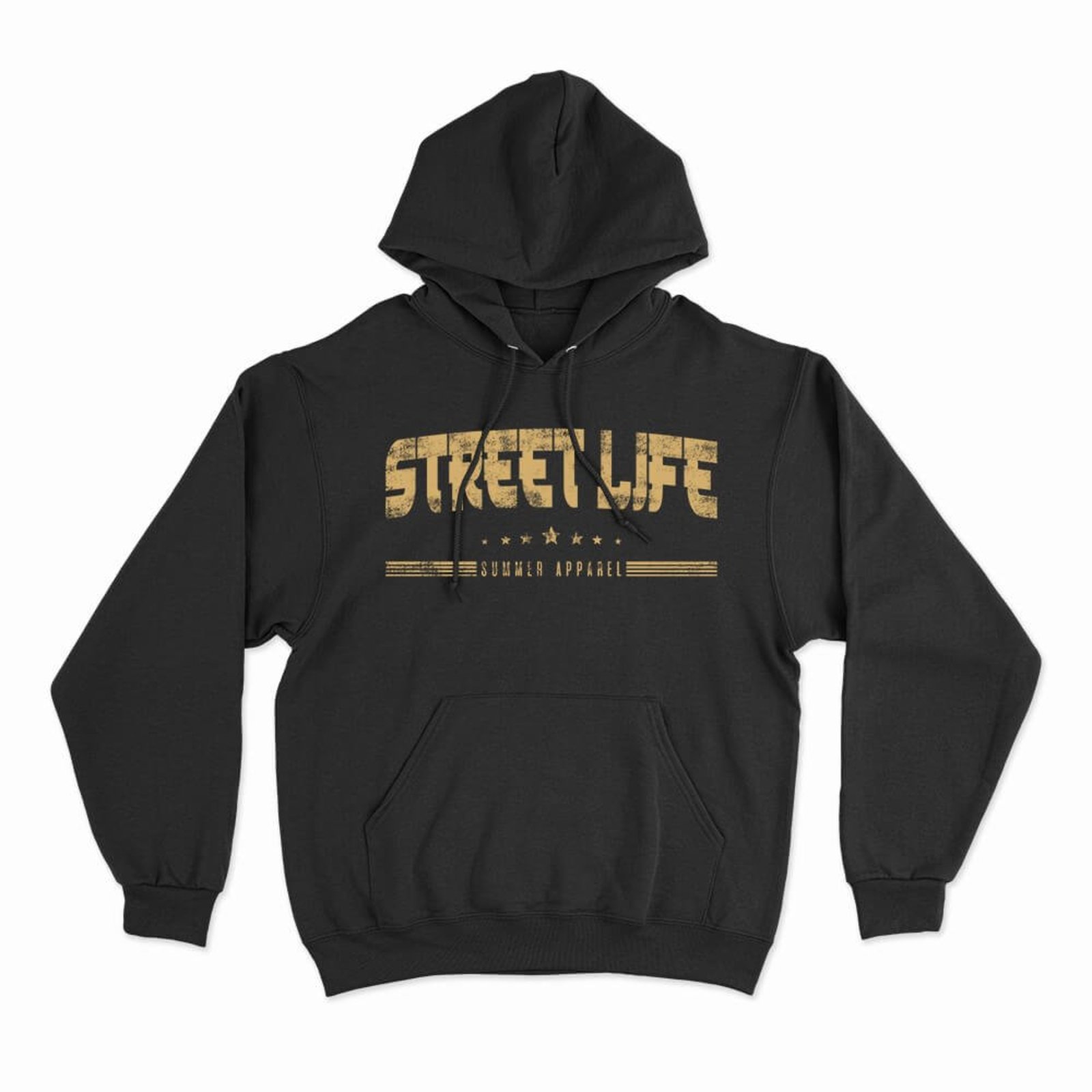 Moletom Com Capuz Street Life - Preto - Casual - Studio Geek