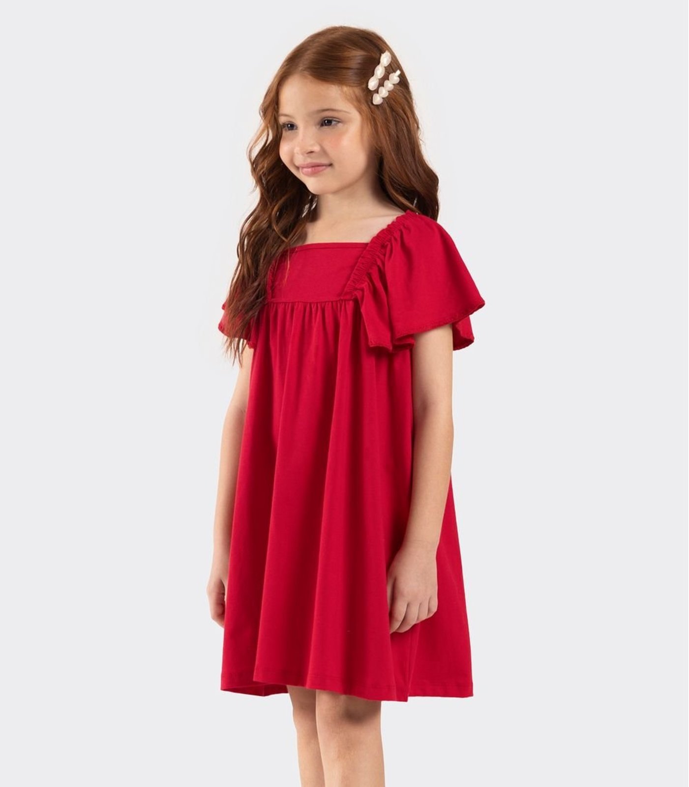 Infantil - Vestido Com Elástico Na Alça Trick Nick Vermelho