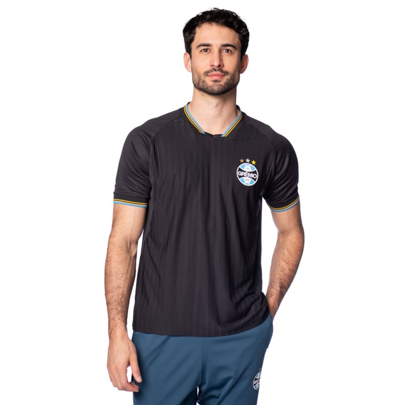 Camiseta Masculina Betel Grêmio Copero Esportivo Preto