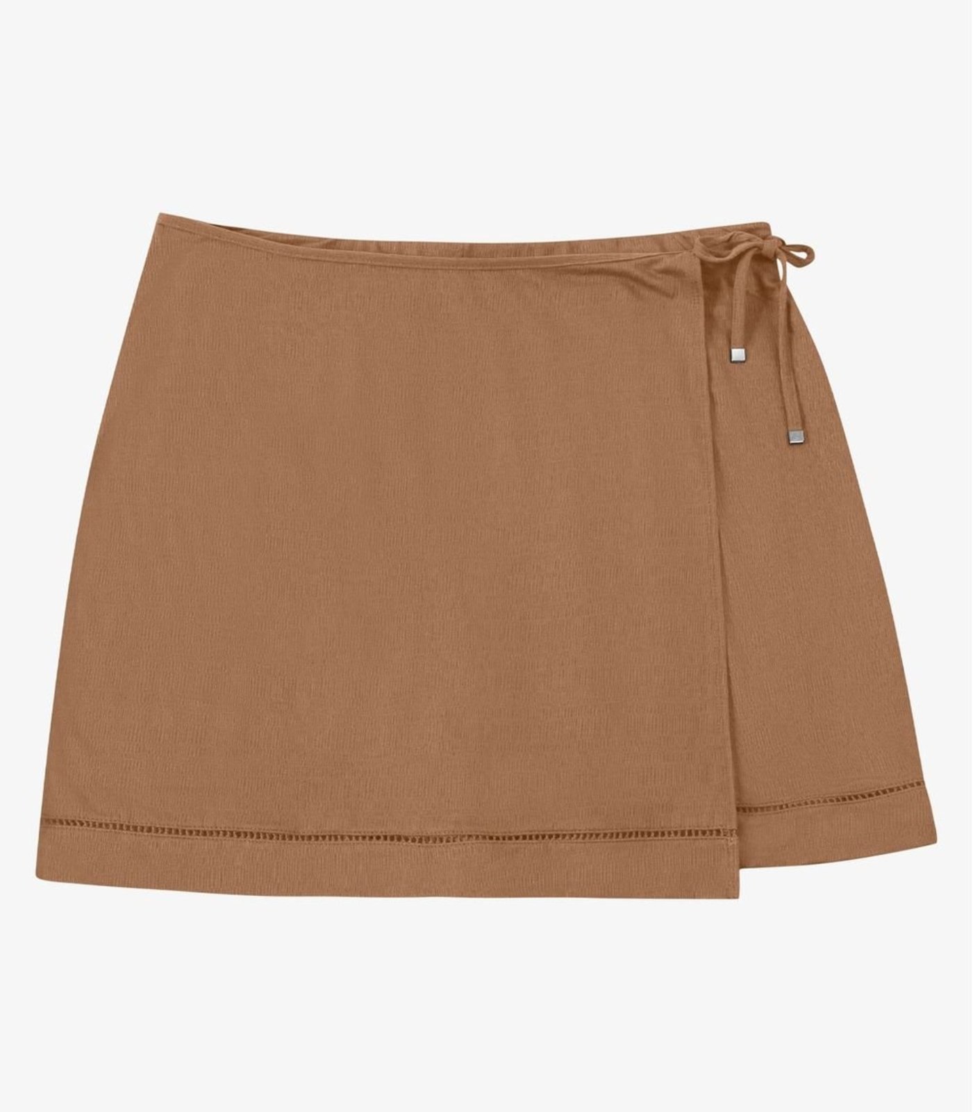 Shorts Saia Feminino Viscose Secret Glam Marrom