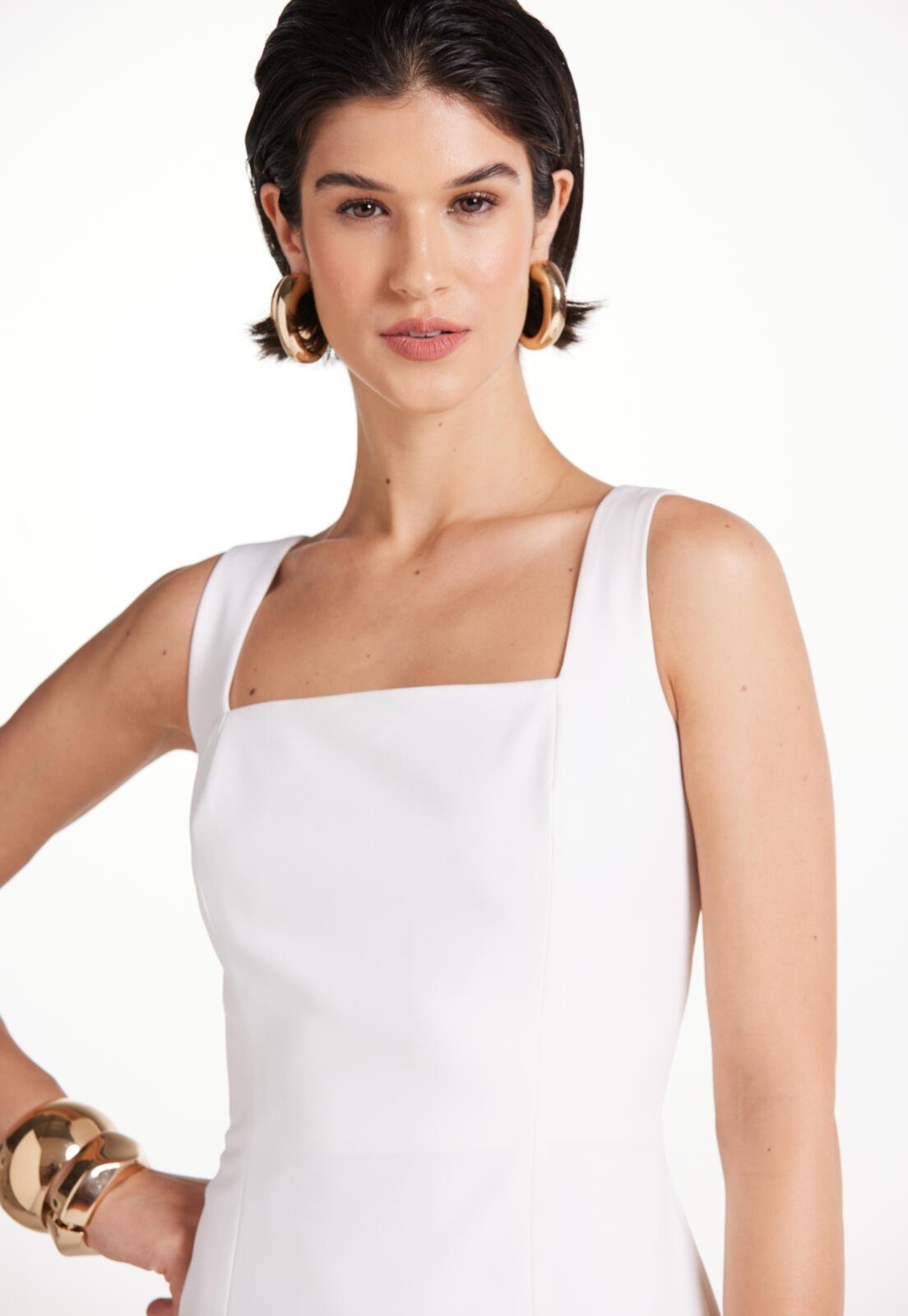 Vista 3 Vestido Curto Alfaiataria Traymon - Off White - Pp Traymon off-white white