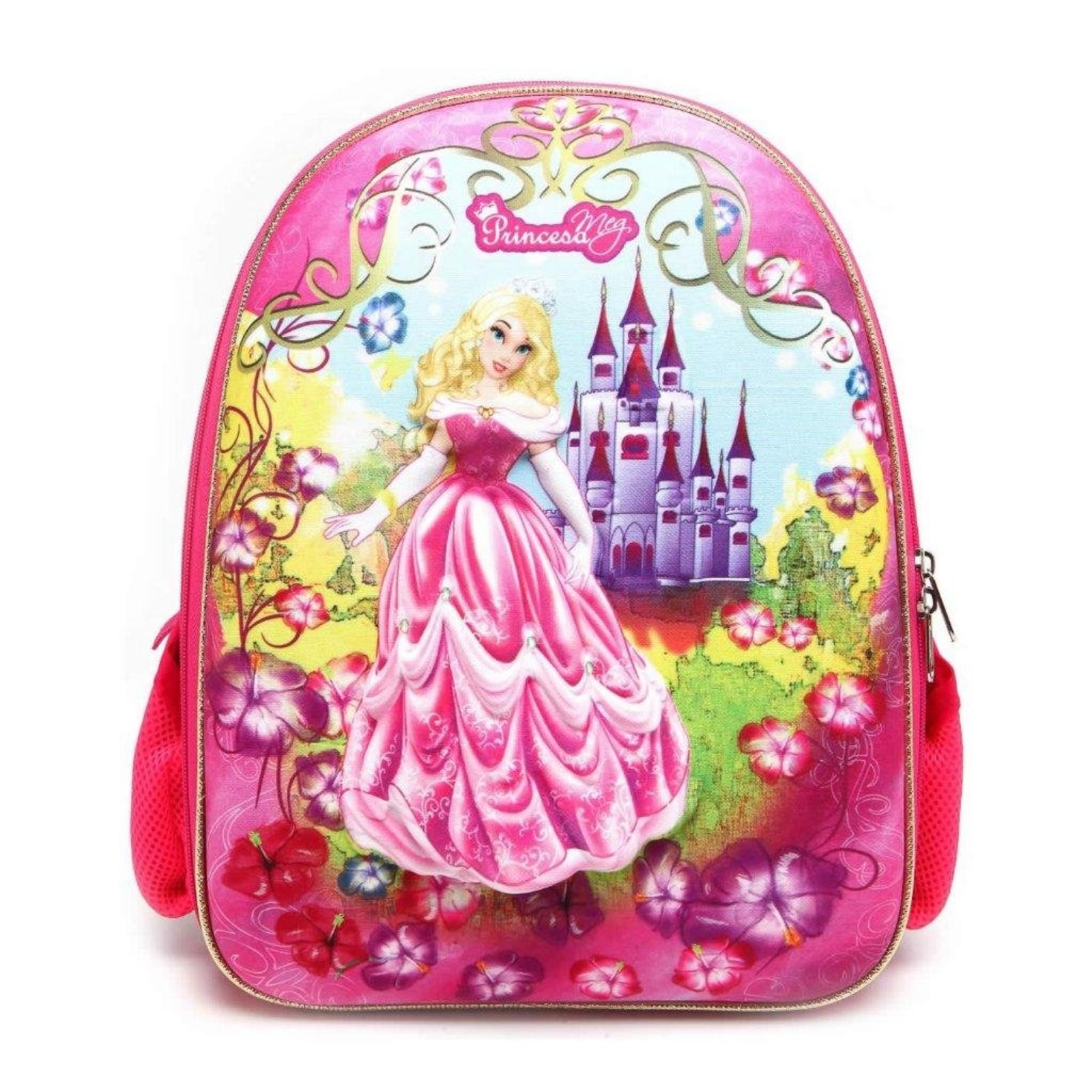 Infantil - Mochila MaxToy Princesa Meg Rosa