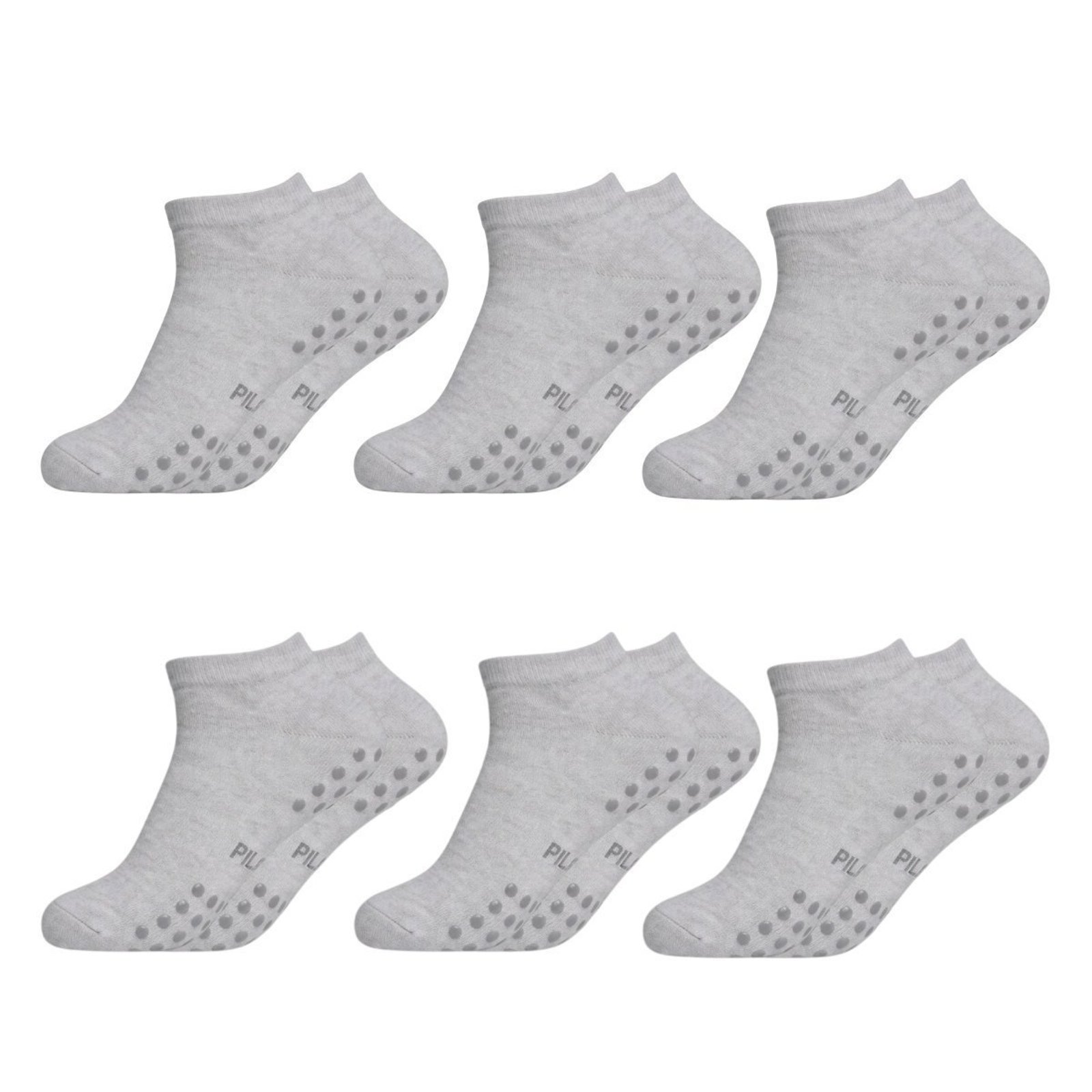 Kit 6 Pares de Meias QLC Sports Algodão Cano Curto Esportiva Cinza