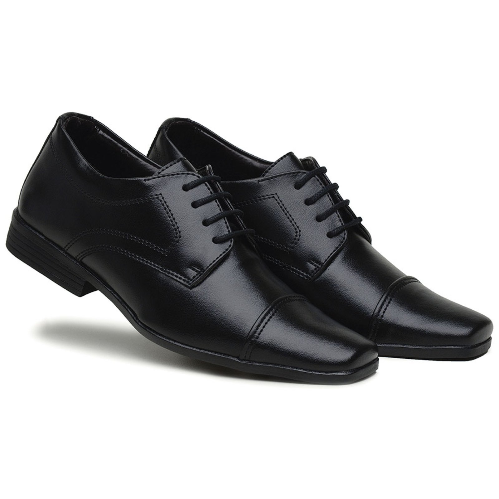 Infantil – Sapato Social Com Cadarço Preto Conforto