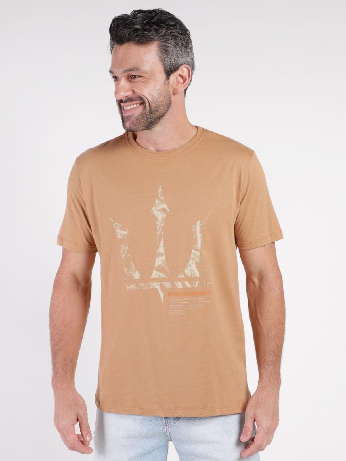 Camiseta Manga Curta Masculina MARROM