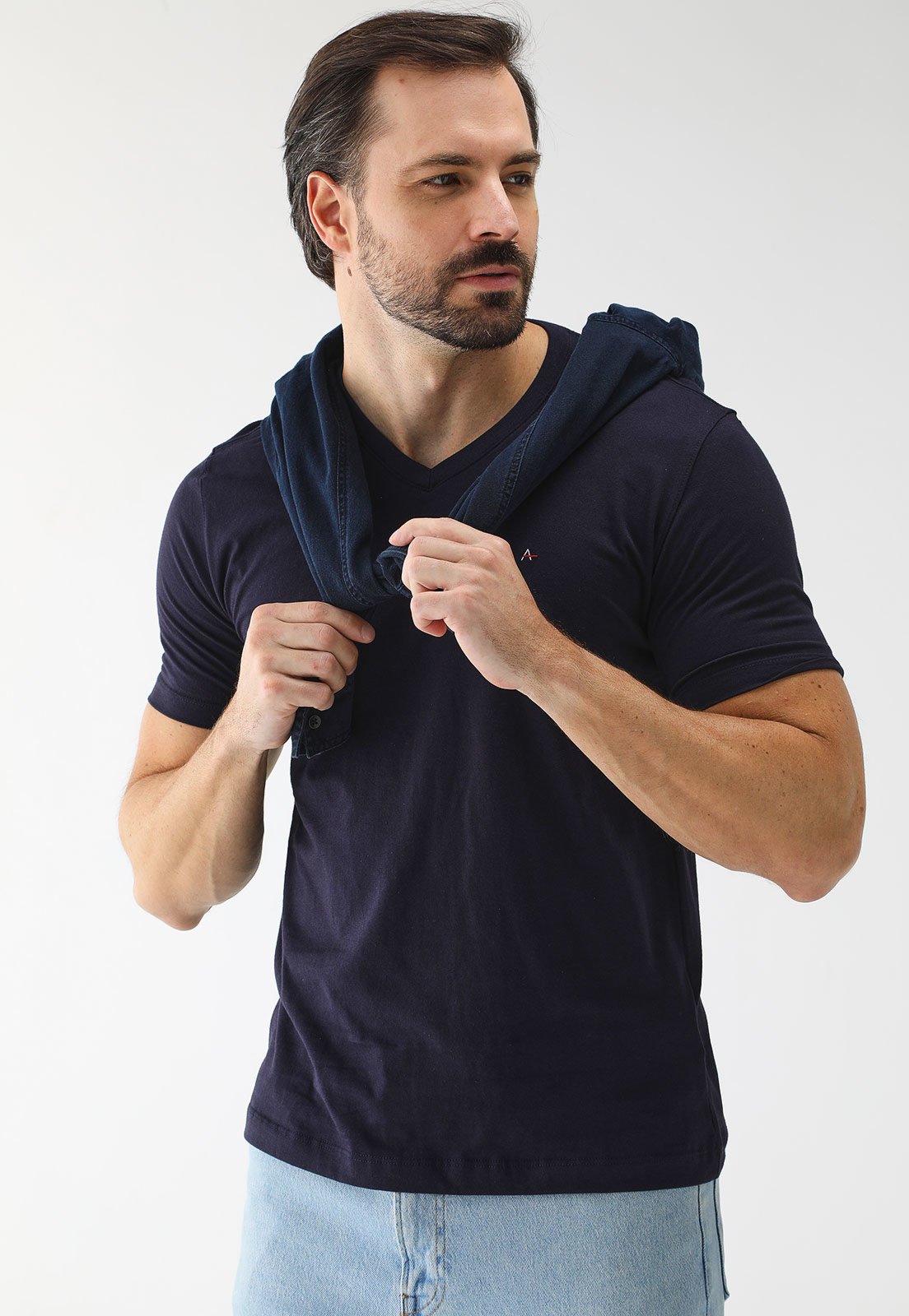 Camiseta Aramis Slim Mini Icon Azul-Marinho
