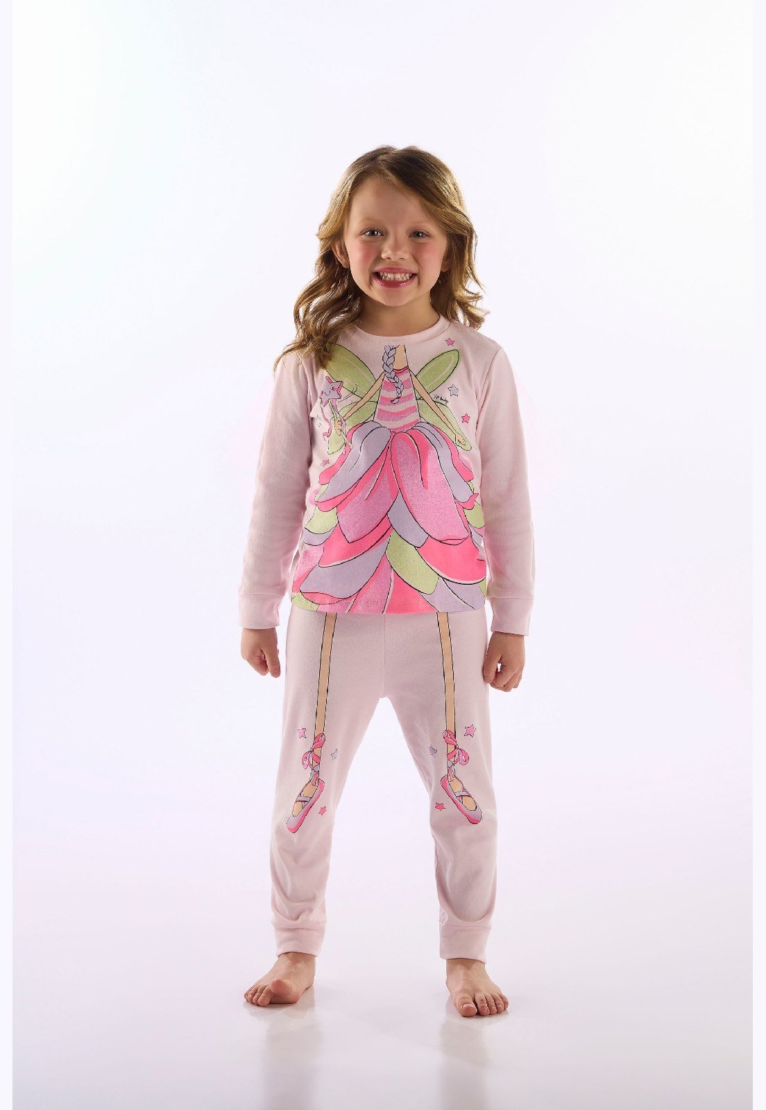 Pijama Suedine Estampa Fada Up Baby Rosa