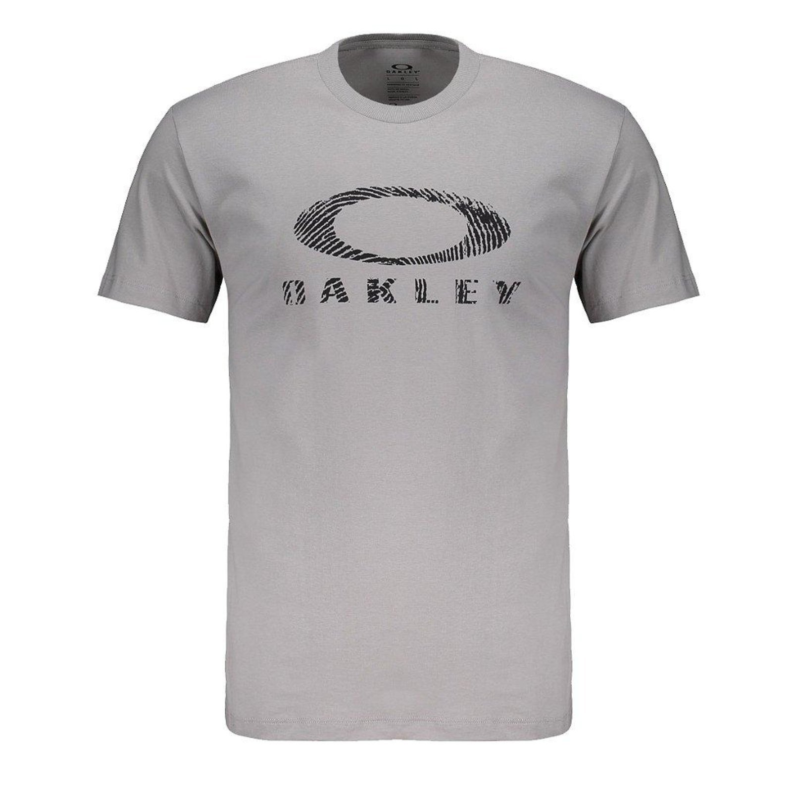 Camiseta Oakley Ellipse Fingerprint SM26 Masculina Cement
