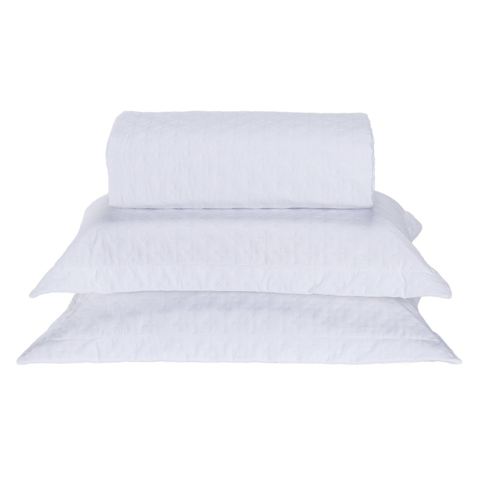 Cobre Leito Queen Casa Modelo Enxovais Dupla Face Micropercal 200 Fios Milão 3 Peças Branco
