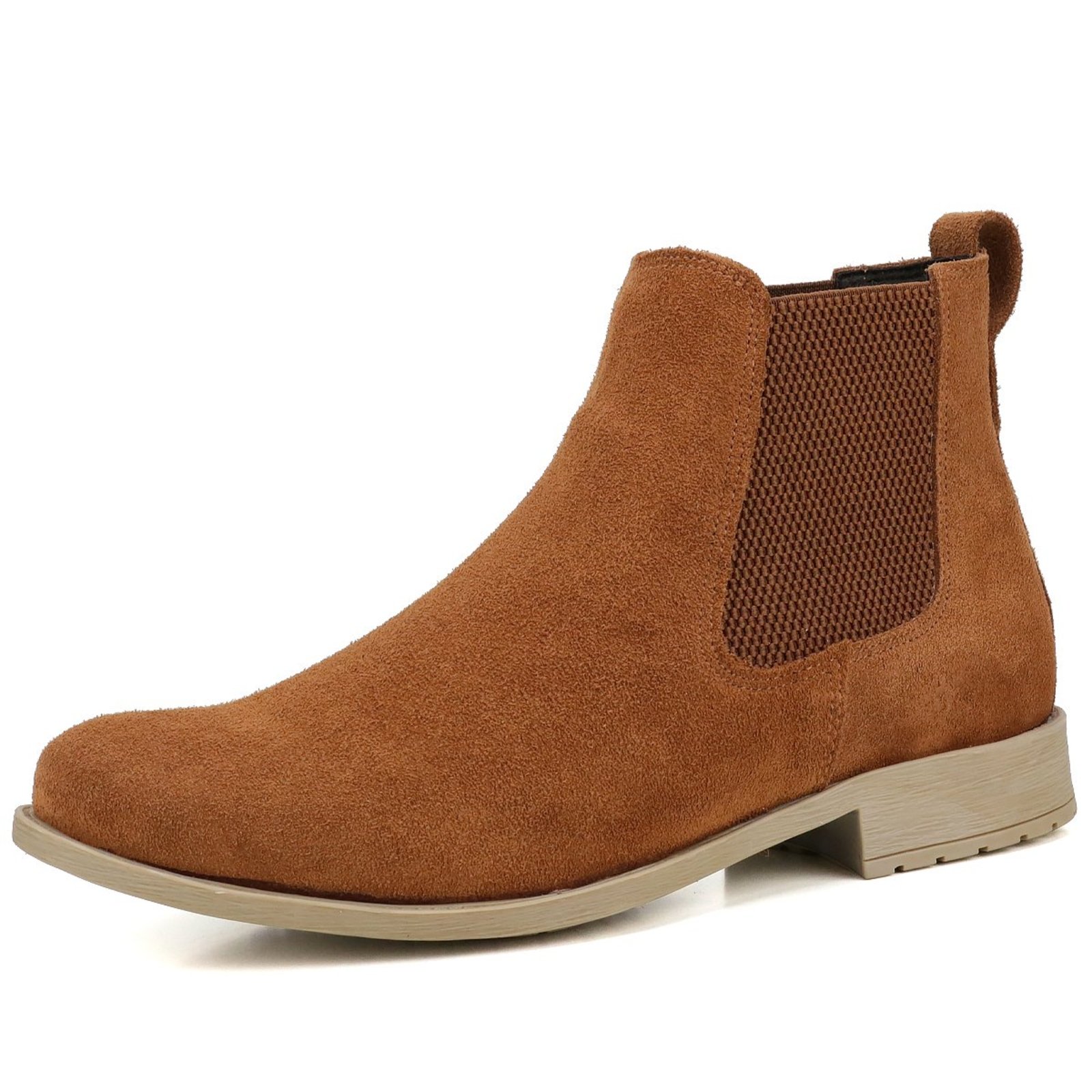 Bota Botina Chelsea Mr. Gutt Couro Calce Facil Caramelo