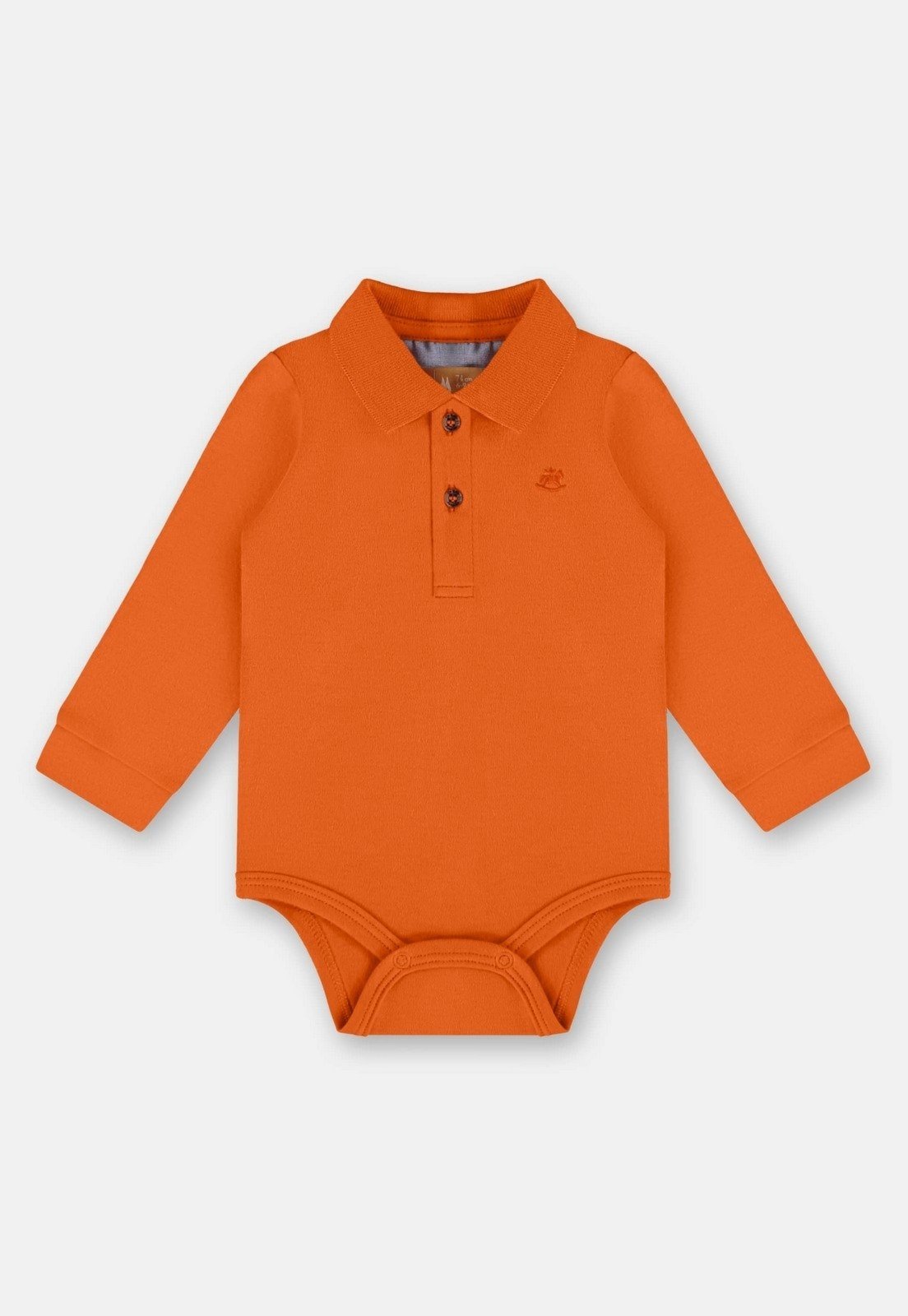Infantil – Body Polo para Menino em Suedine Up Baby Laranja