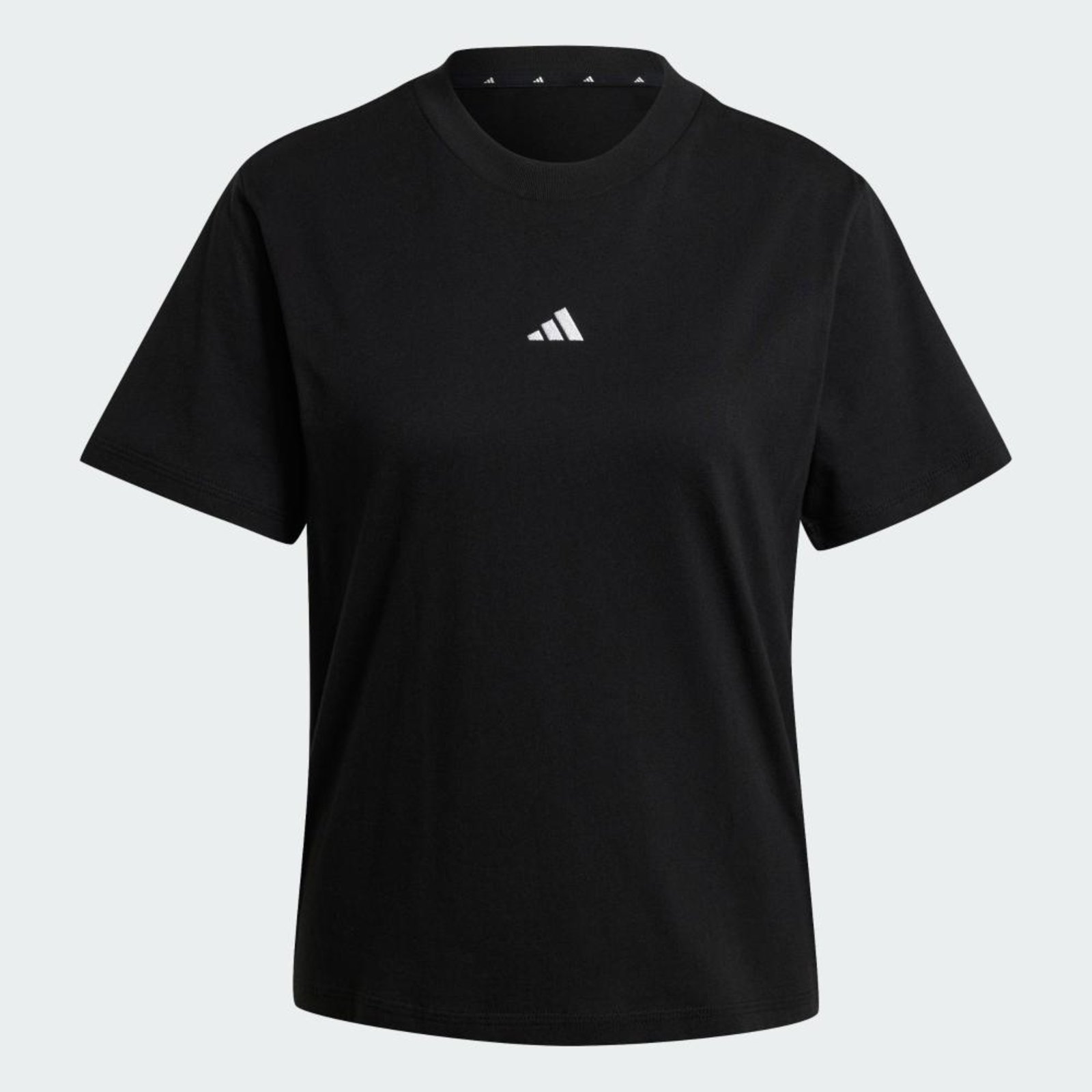 Vista 3 Camiseta Algodão Essentials Small Logo adidas Sportswear branco branco
