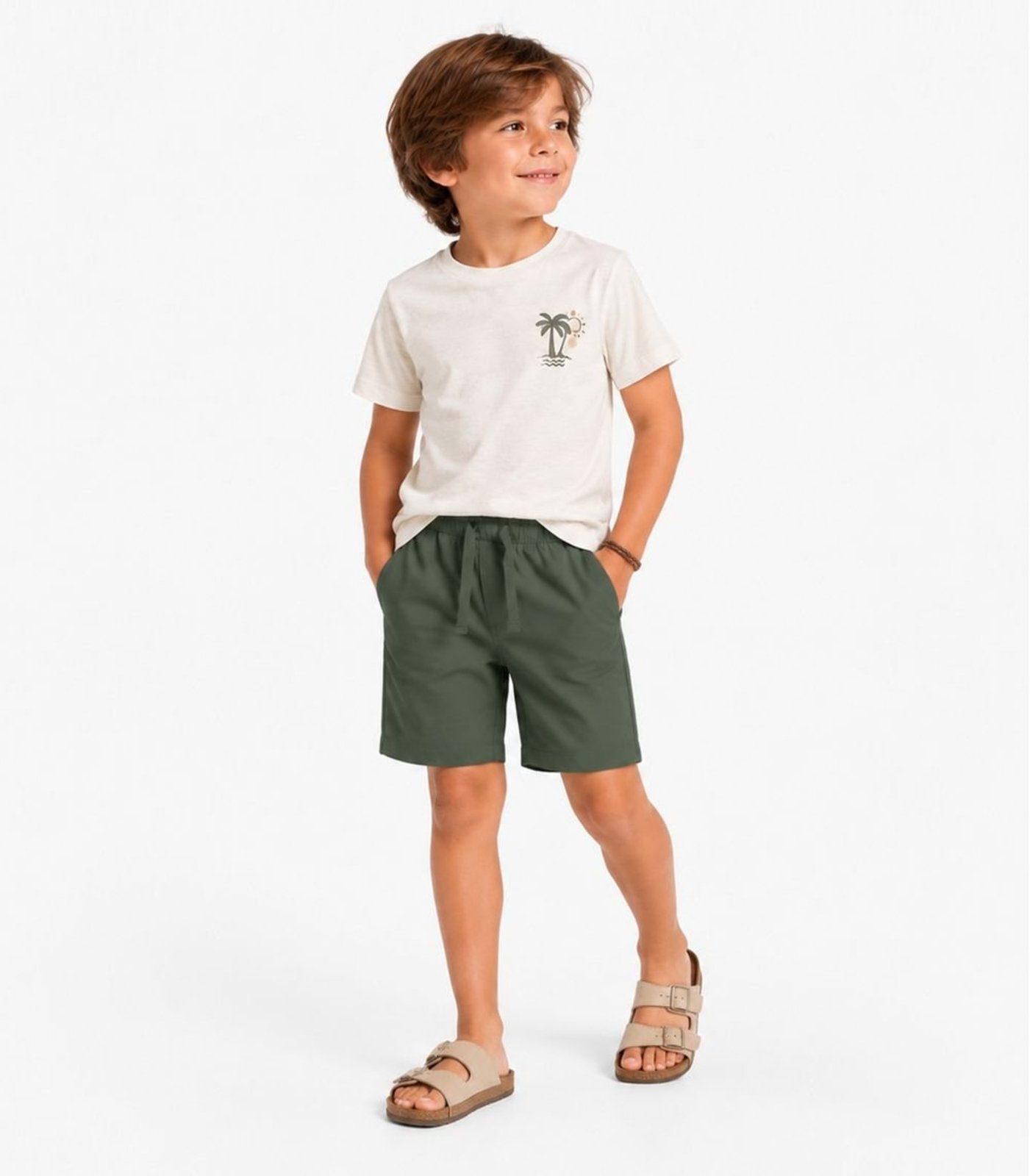 Infantil - Bermuda Verão Masculina Trick Nick Verde