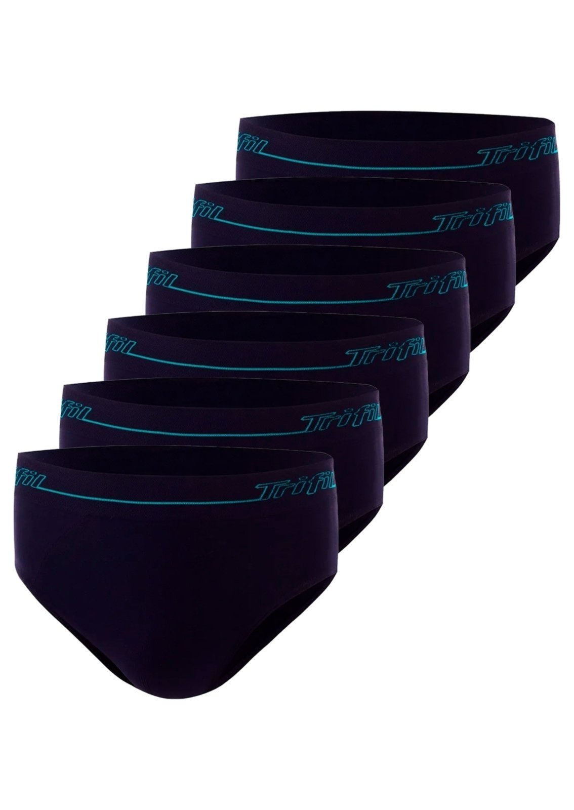 Kit com 6 Cuecas Slip Trifil 0543 Azul Marinho