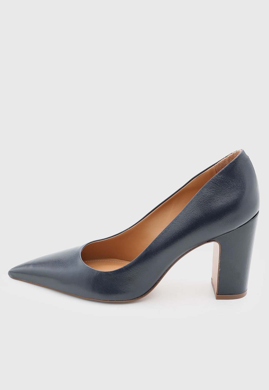 Scarpin Feminino Arezzo Couro Salto Alto Azul