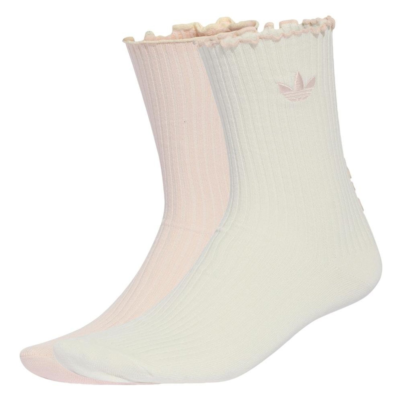 Meias Franzidas Cano Médio (2 Pares) adidas Originals Branco