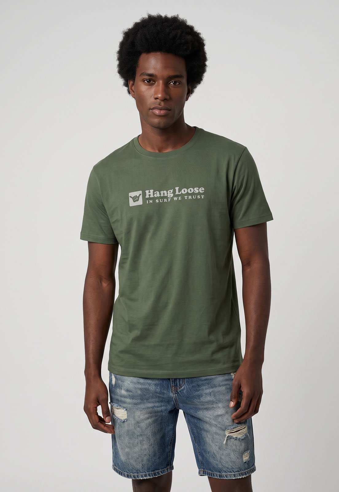 Camiseta Masculina Hang Loose Silk Guide Verde