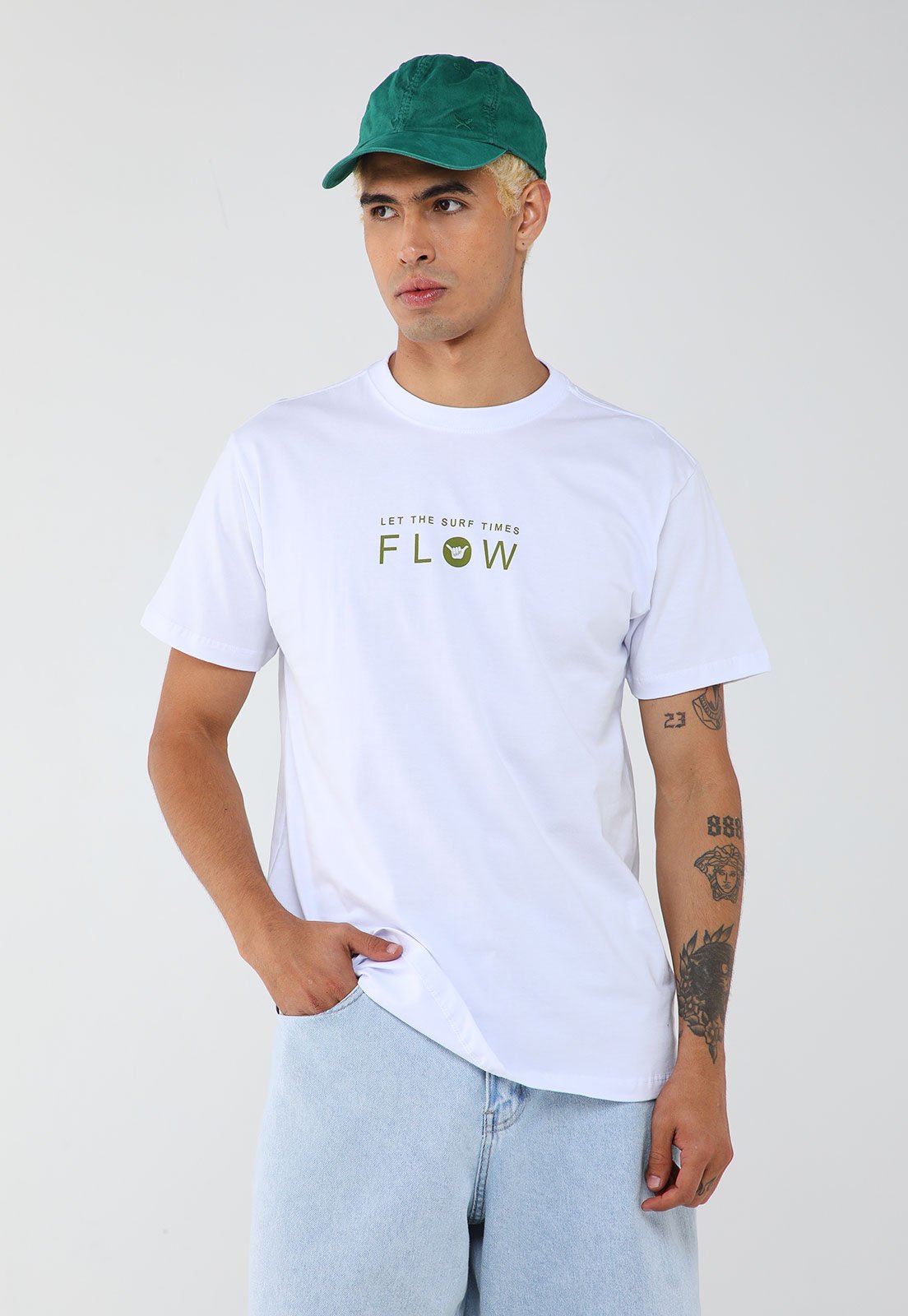 Camiseta Masculina Hang Loose Silk Flow Branca