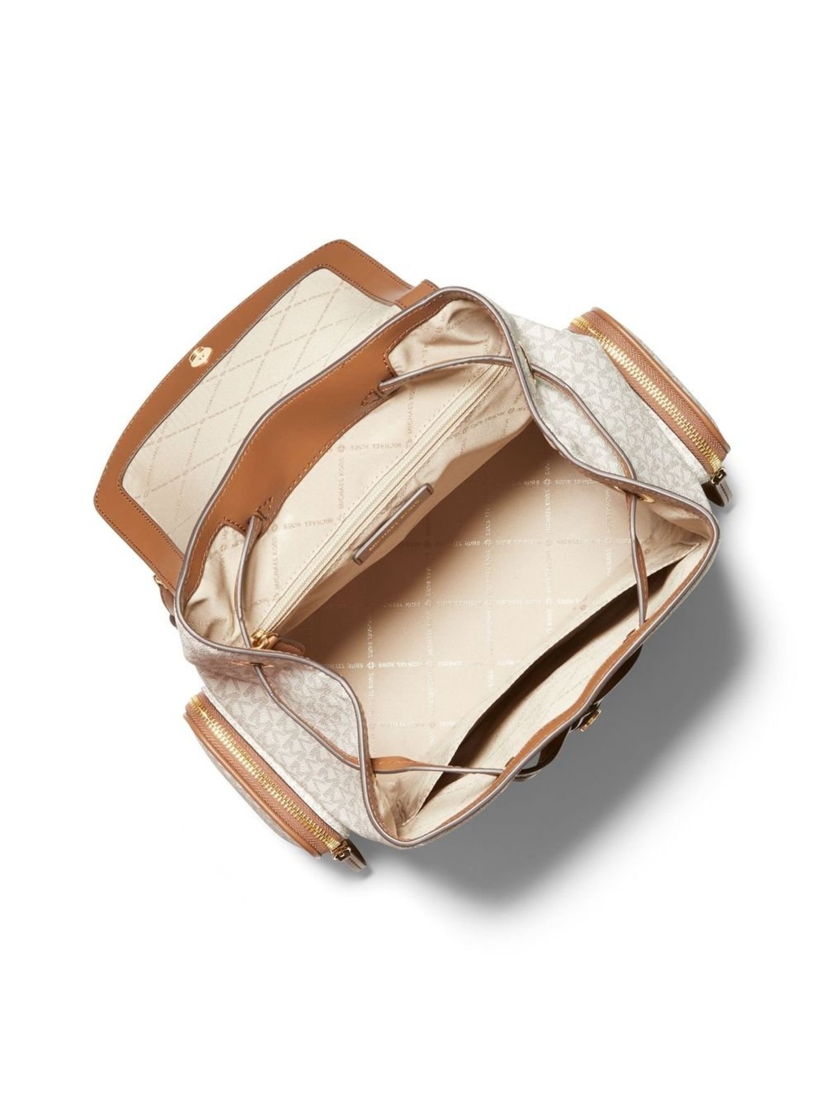 Vista 3 Mochila Jet Set Logo Grande 35T1gttb3b150 Michael Kors branco Michael Kors branco