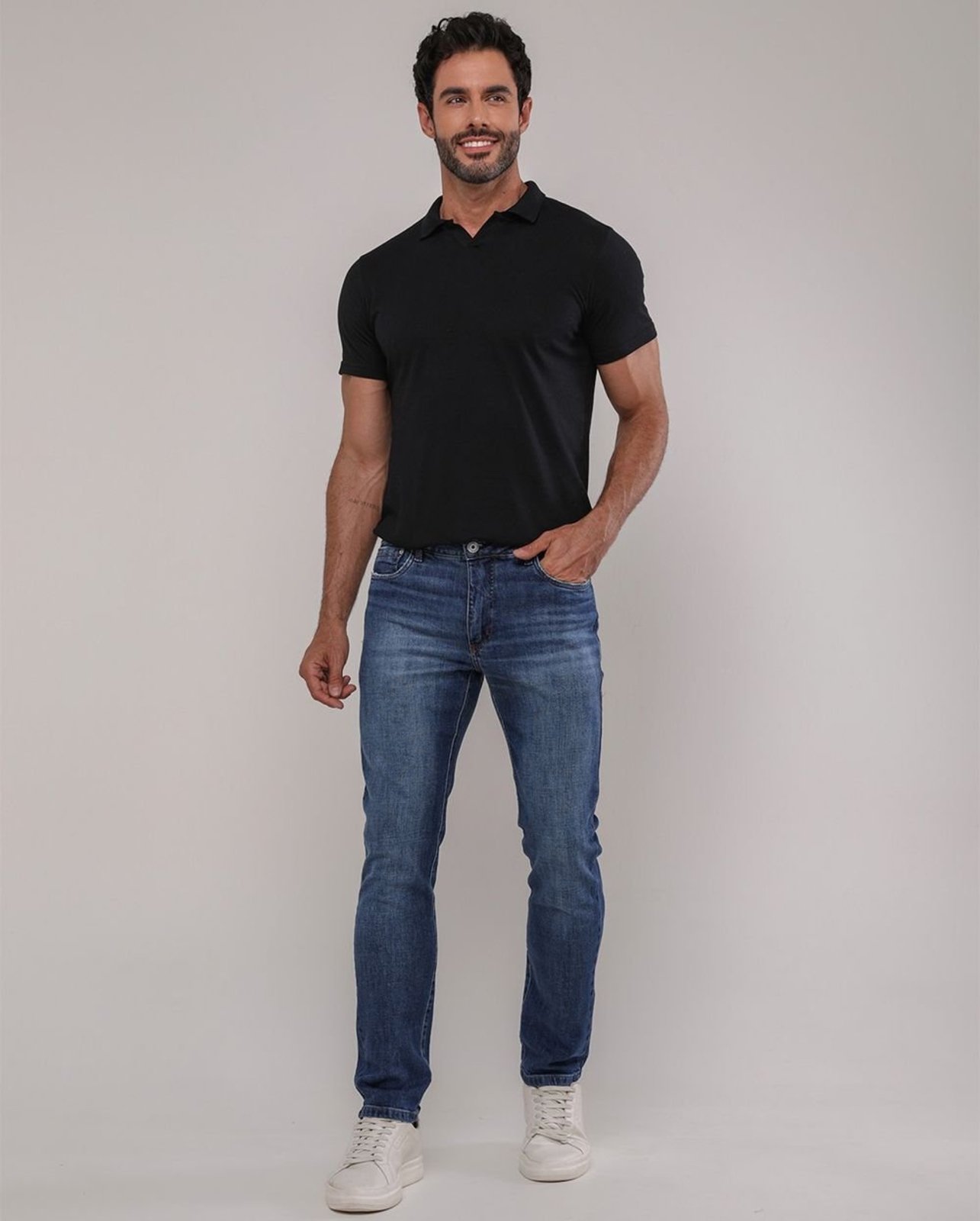 Calça Jeans Slim Fit Masculina 25303 Sky Escuro Consciência