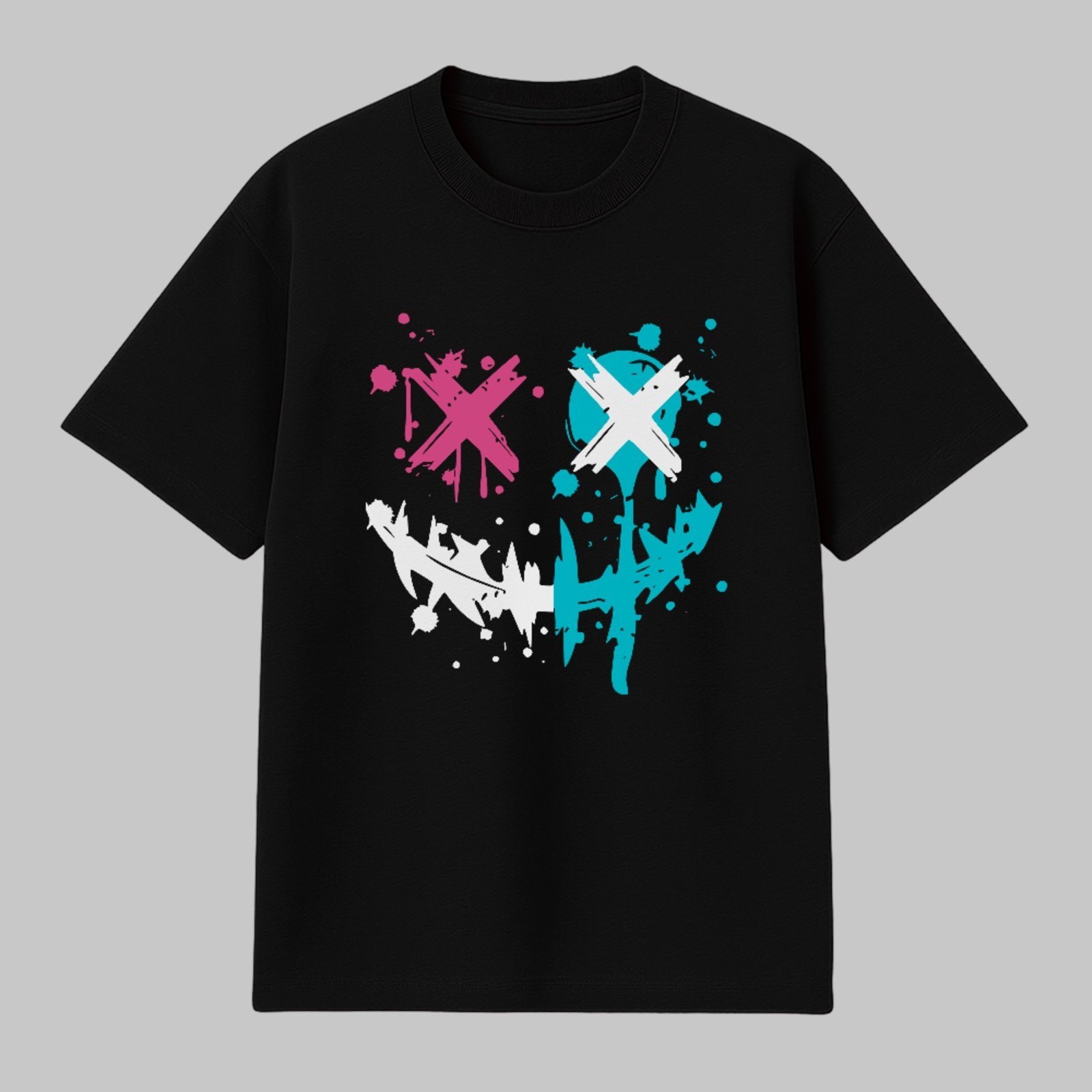 Camiseta Básica Smile Street Art Urbano Moderno Unissex Preto