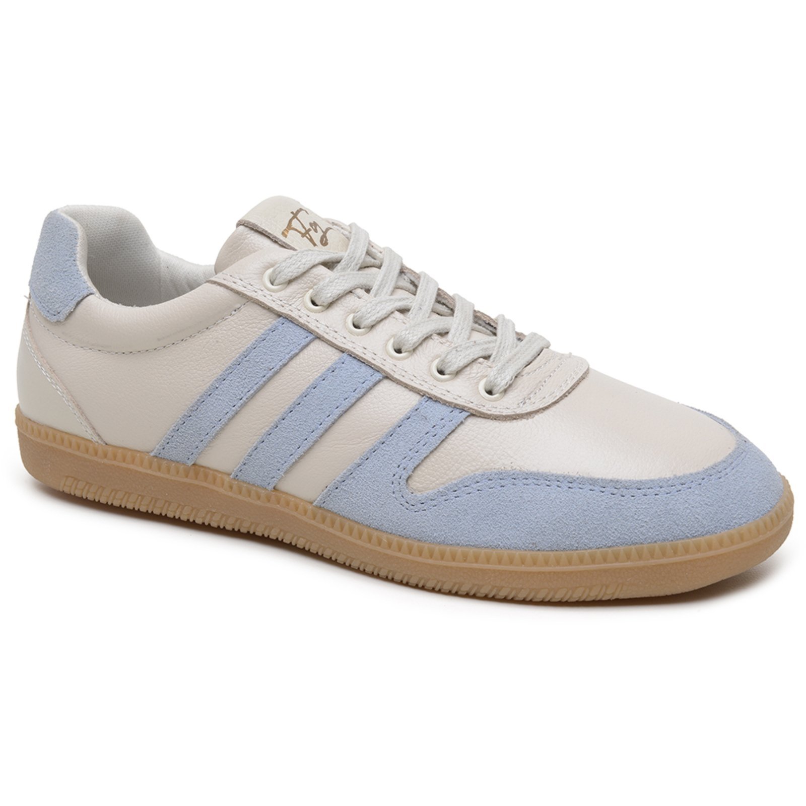 Tênis Feminino Couro Legítimo Casual Paty Ultra Resistente Macio Elegante Azul