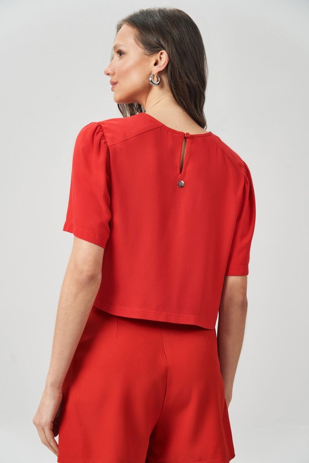 Vista 3 Blusa em Viscose Basic Feminina Acostamento ACOSTAMENTO MASCULINO preto ACOSTAMENTO MASCULINO preto