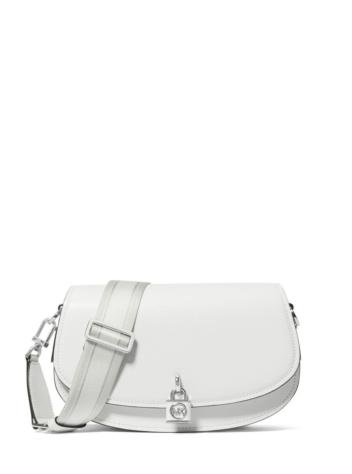 Vista 2 Bolsa Transversal Mila Média De Couro 30S3simm8l085 branco branco