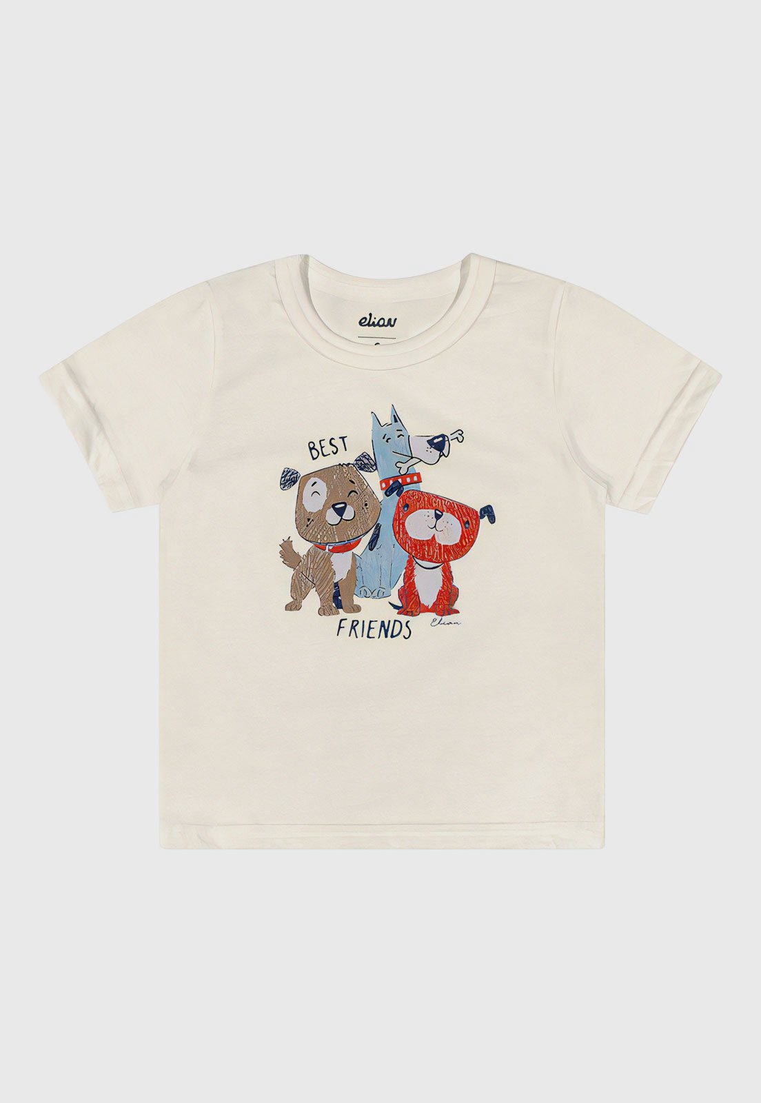 Camiseta Elian Bichos Off-White