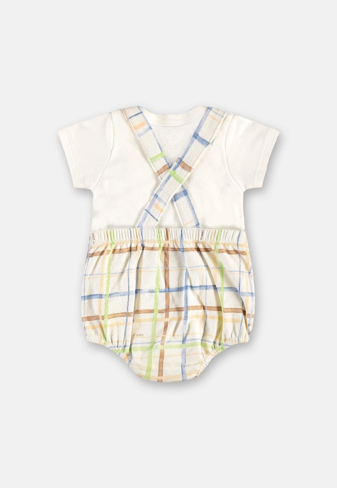 Vista 3 Infantil - Conjunto Jardineira e Body Suedine Up Baby branco Up Baby branco