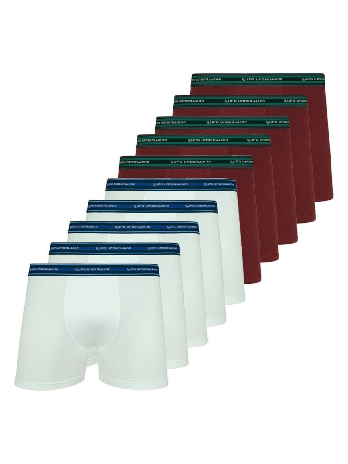 Kit com 10 Cuecas Boxer Lupo 523-003 Vermelho