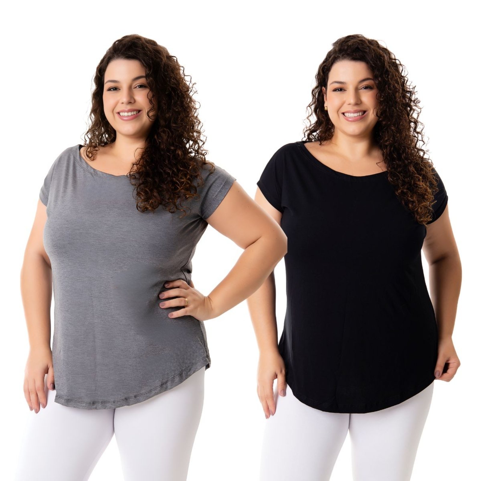 Kit 2 Blusa Feminina Academia Plus Size
