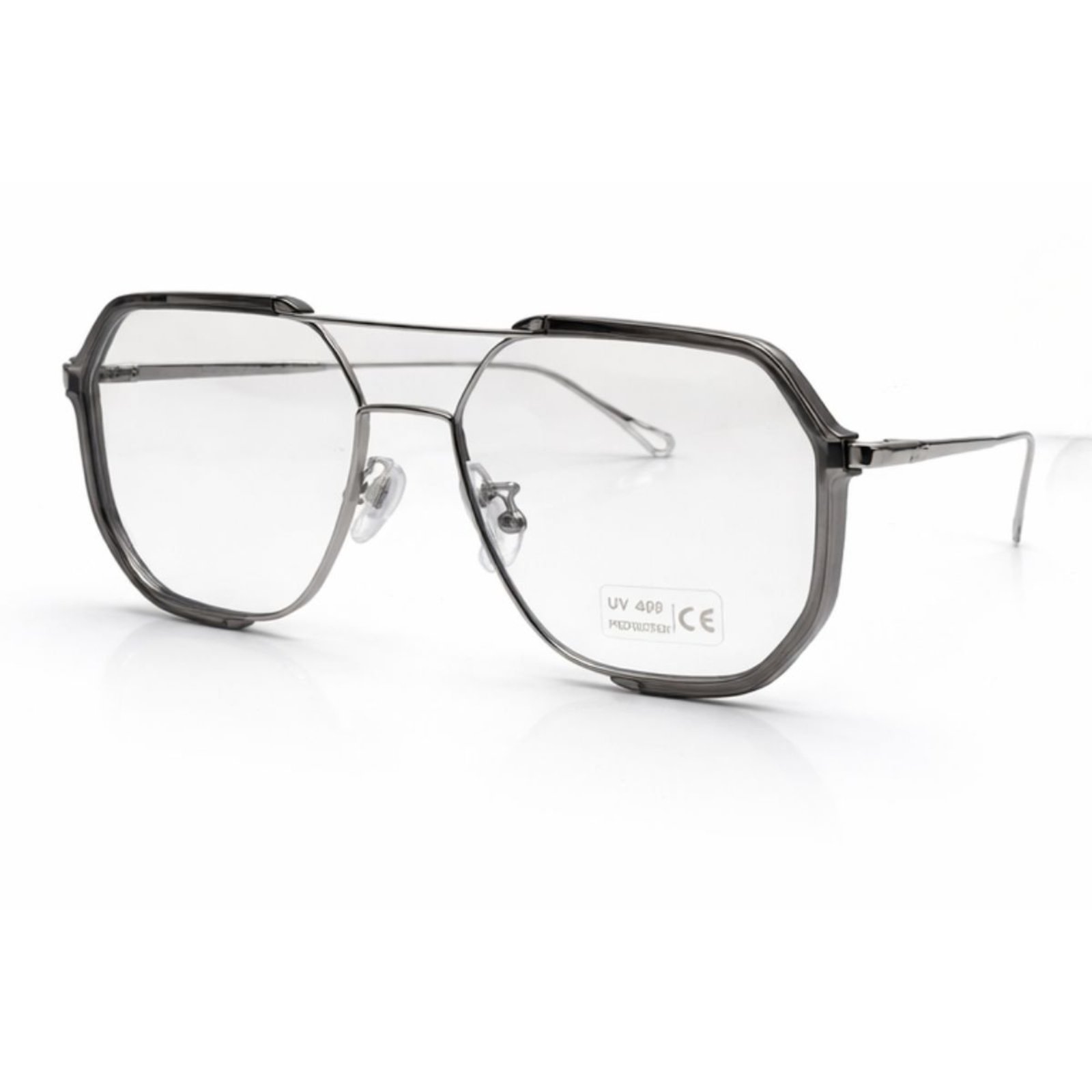 Óculos Oversized Premium Estilo Streetwear Retrô com Proteção UV400 Cinza