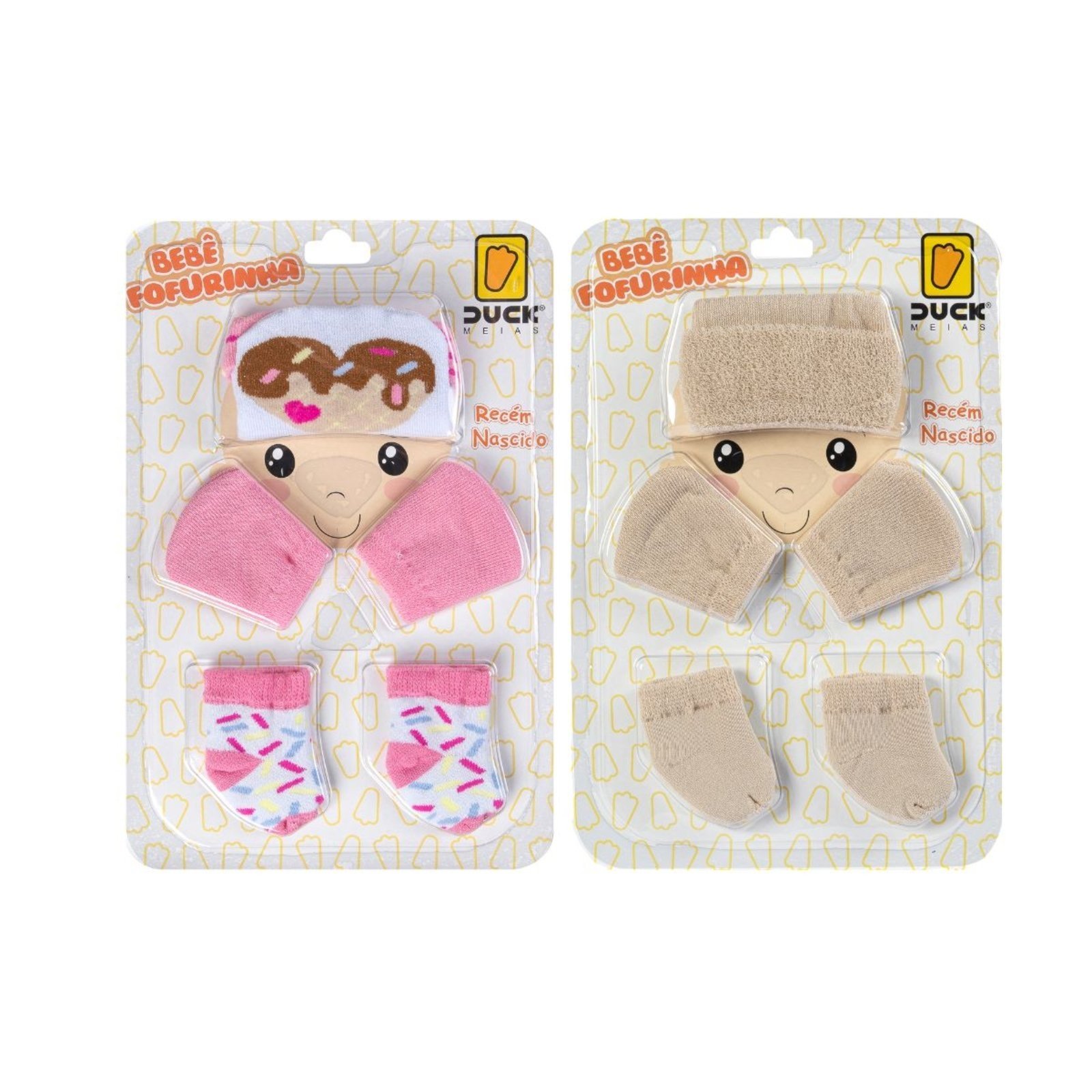 Infantil - Kit 2 conjunto enxoval toca luva e meia recém nascido , conjunto fofo, ideal para usar em qualquer momento