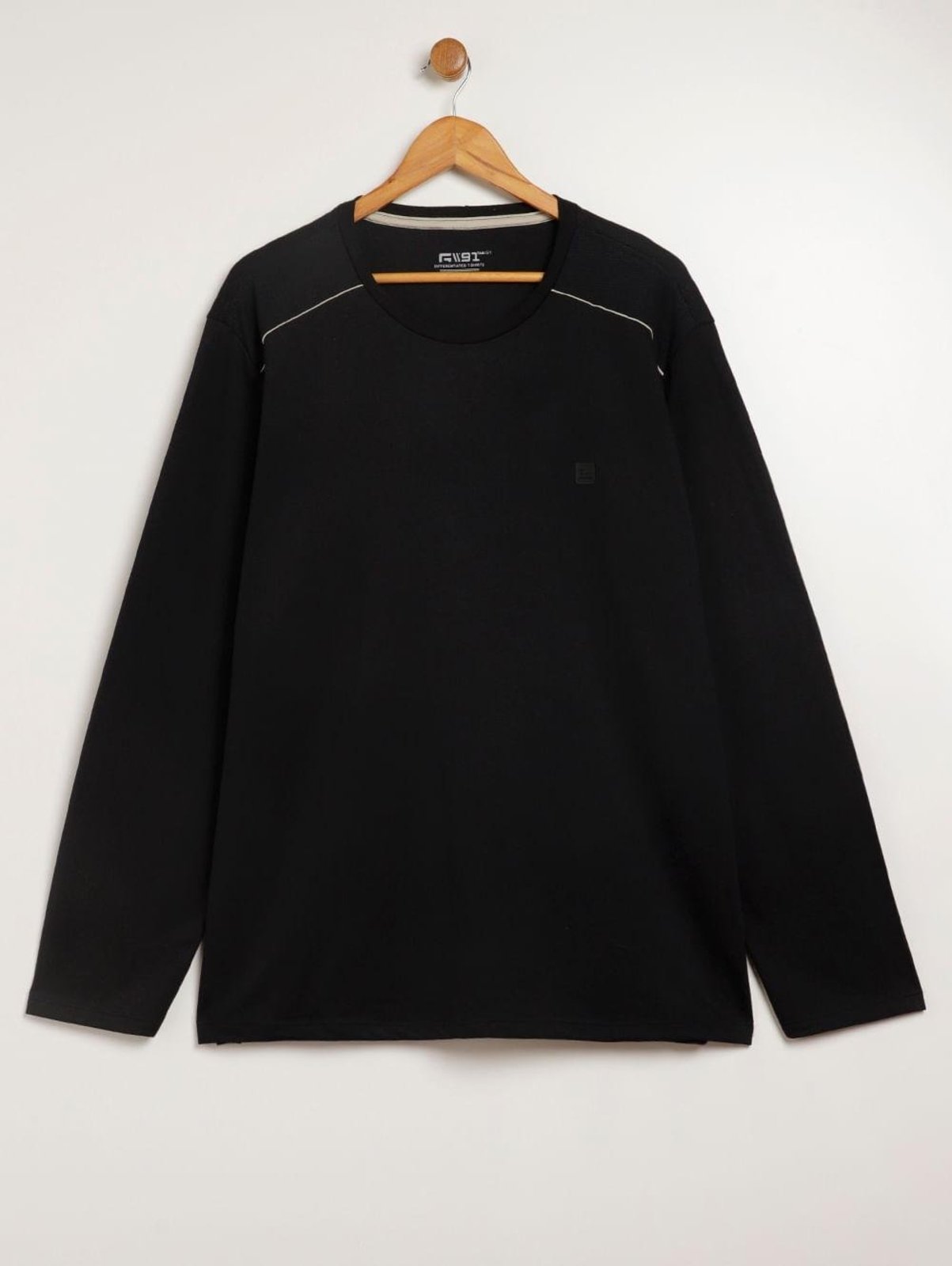 Camiseta Manga Longa Plus Size Masculina PRETO