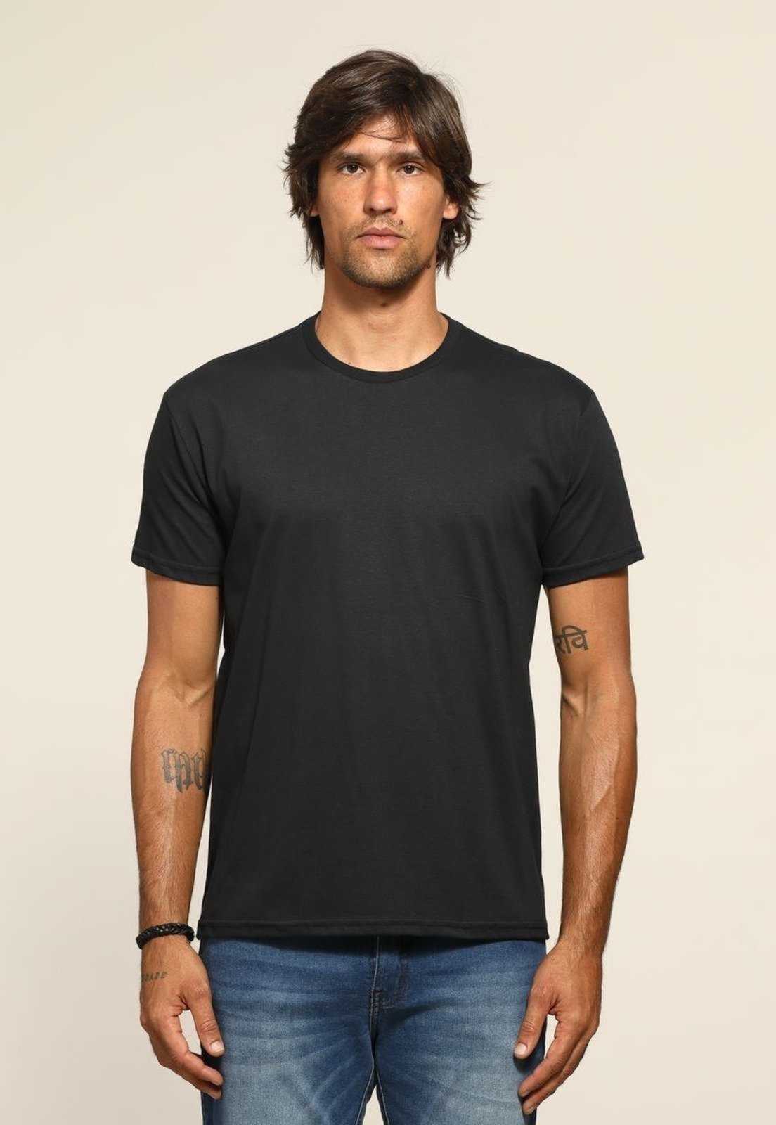Vista 2 Camiseta Minimalista Masculina VLCS VLCS VIOLAÇÕES preto VLCS VIOLAÇÕES preto