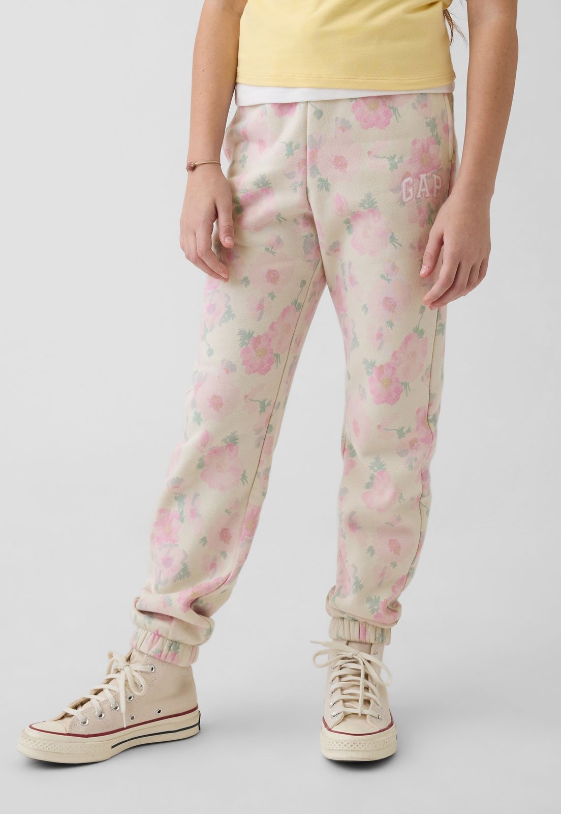 Infantil - Calça GAP Jogger Floral Off-white