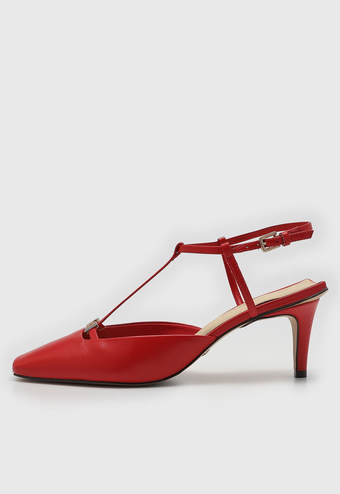 Scarpin Feminino Capodarte Bico Quadrado Vermelho
