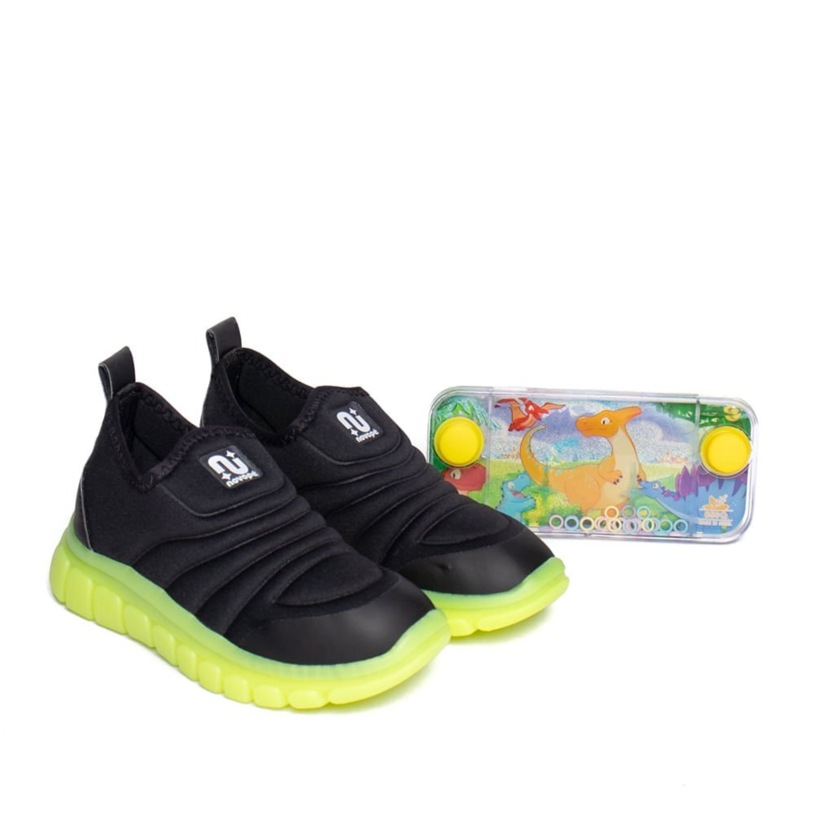 Infantil - Tênis Novopé Termo LED Preto/Verde