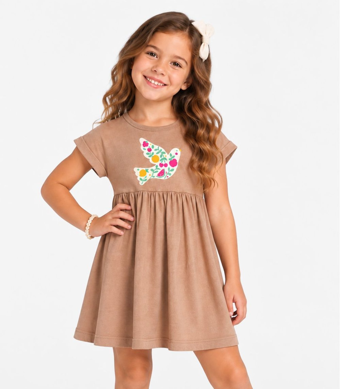 Infantil - Vestido Verão Feminino Select Marrom