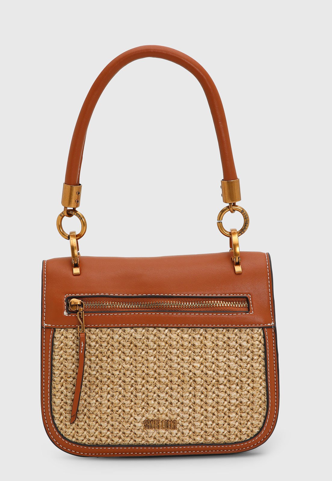 Bolsa Média Santa Lolla Tramado Caramelo