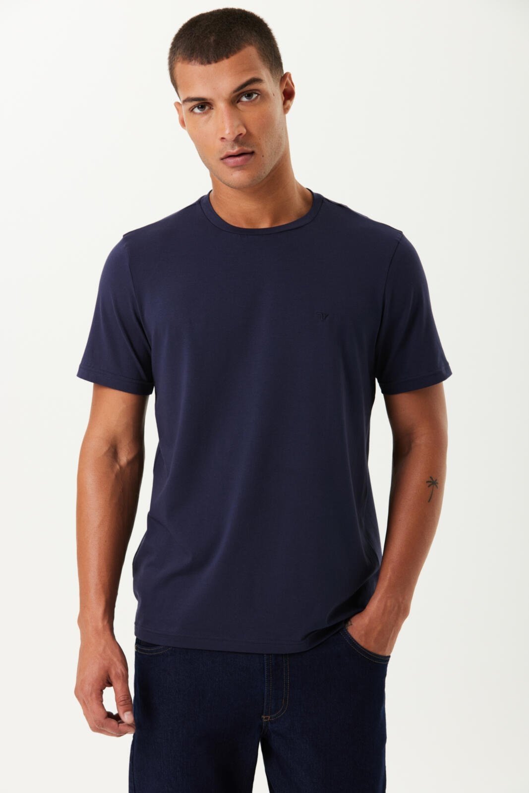 Camiseta Pima Traymon Slim Marinho Noite