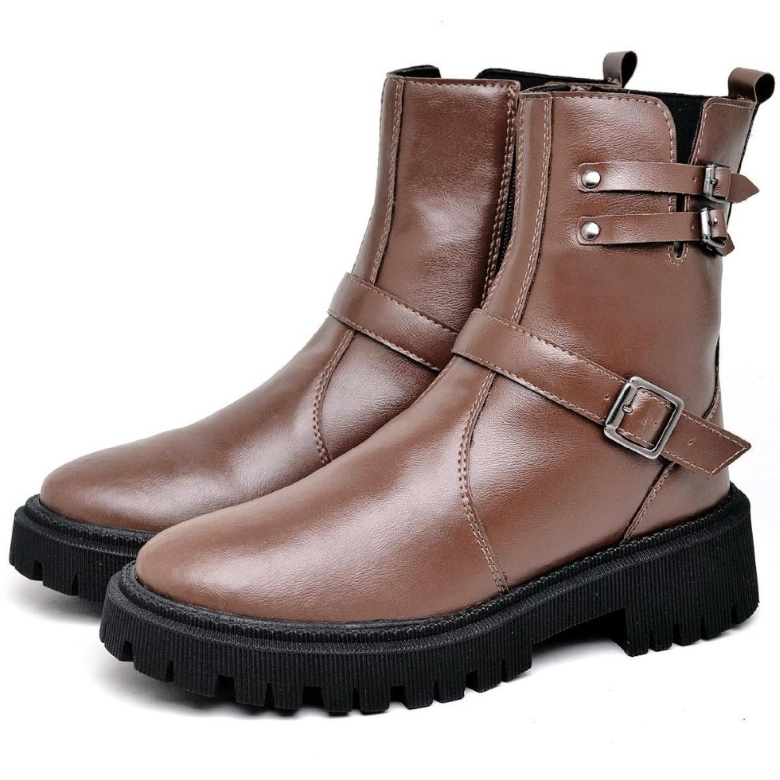 Bota Coturno Feminina Tratorada DUBUY 1202FG Marrom