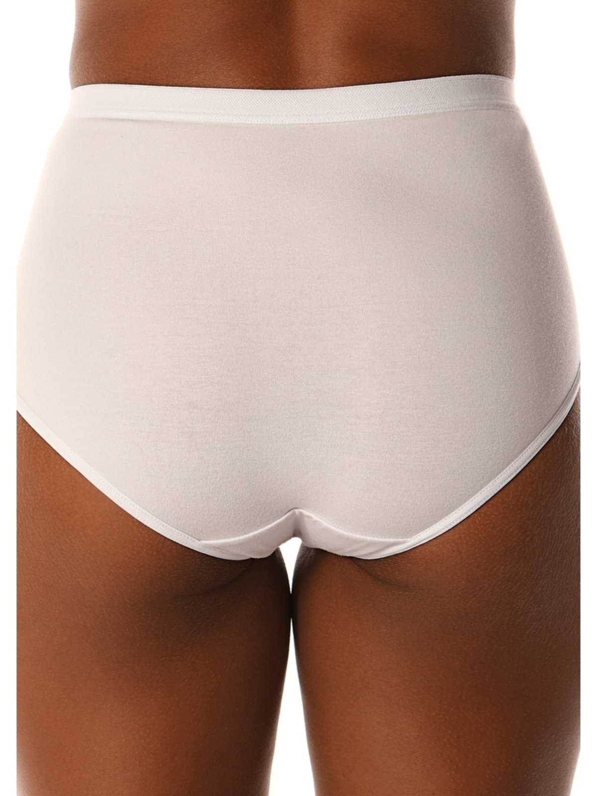 Vista 3 Calcinha Alta Cotton Demillus 57051 branco Demillus branco