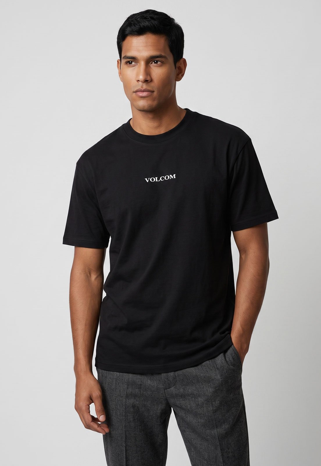 Camiseta Masculina Volcom Signature ESP Comfort Fit Preta