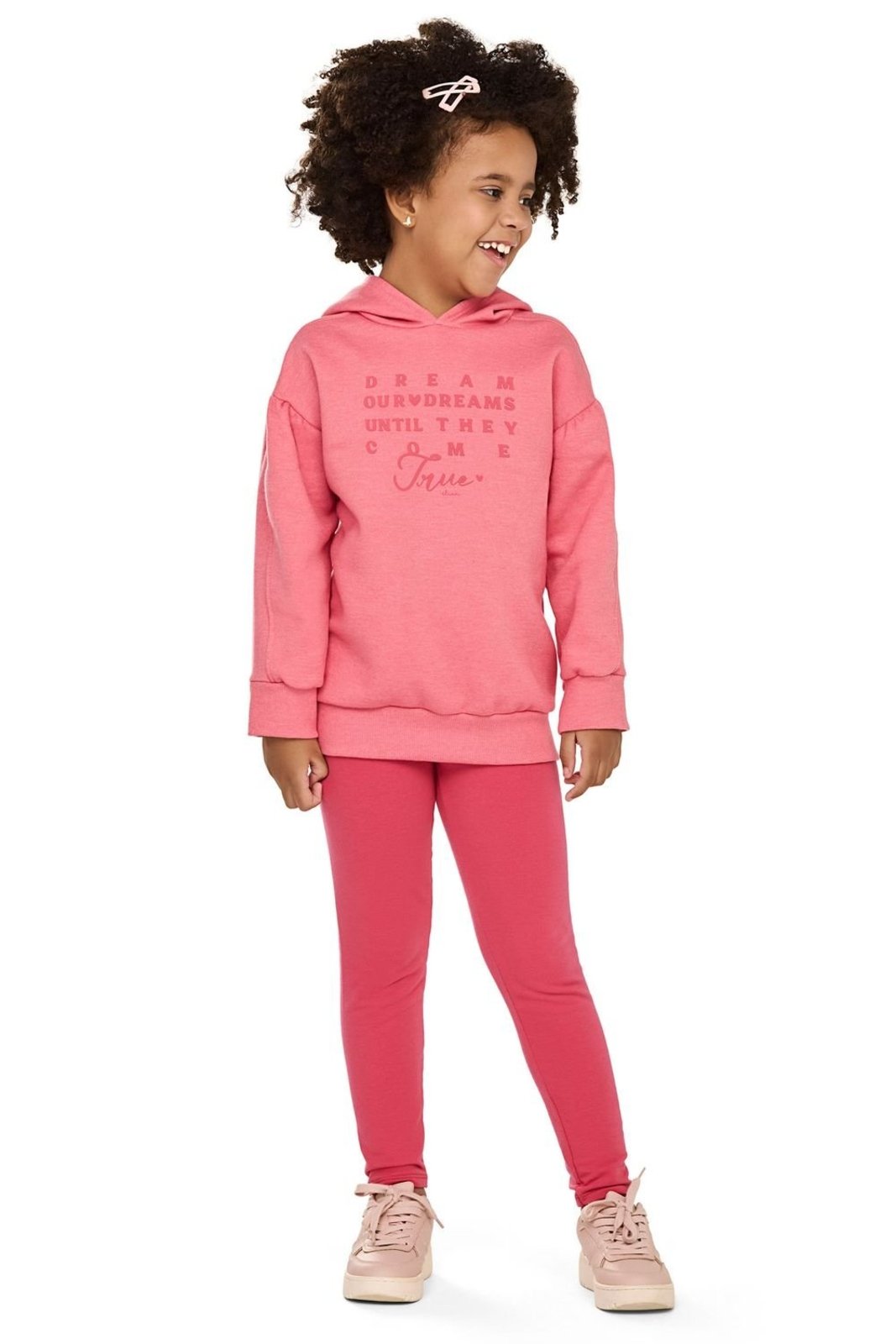 Infantil - Conjunto Menina Ombro Franzido Elian Rosa